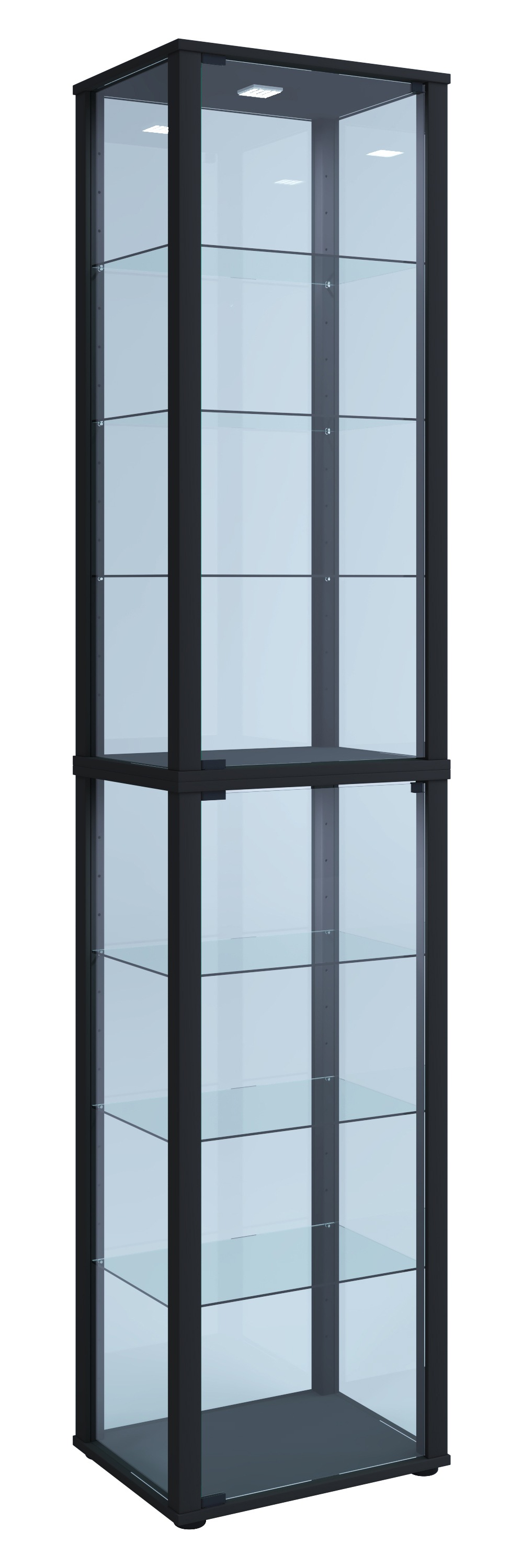VCM Vitrine "VCM Glasvitrine stehend  Vitrine Glas mit ESG-Sicherheitsglas günstig online kaufen