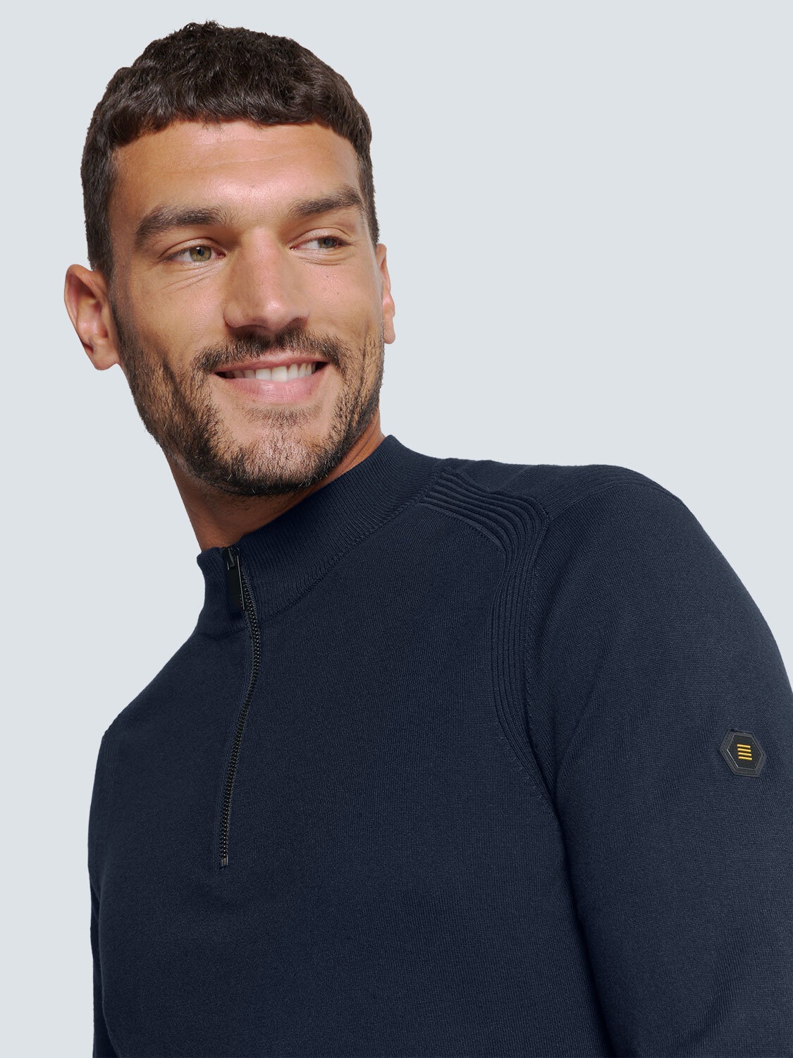 NO EXCESS Rundhalspullover »No Excess Half Zip Pullover«