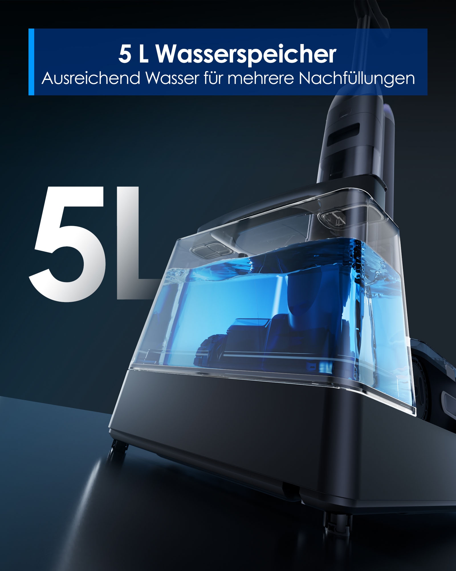 Tineco Nass-Trocken-Sauger »FLOOR ONE Station S9 Artist mit 5 Liter Frischwasserstation,« 110° Grad Heißluft-Trocknung, 22.000 pa Saugleistung