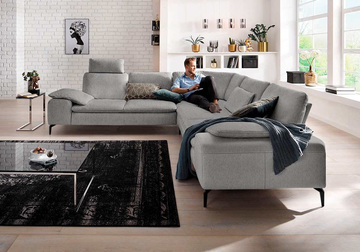 Ecksofa »valentinoo«, (Set), mit Sitztiefenverstellung, Breite 318 cm