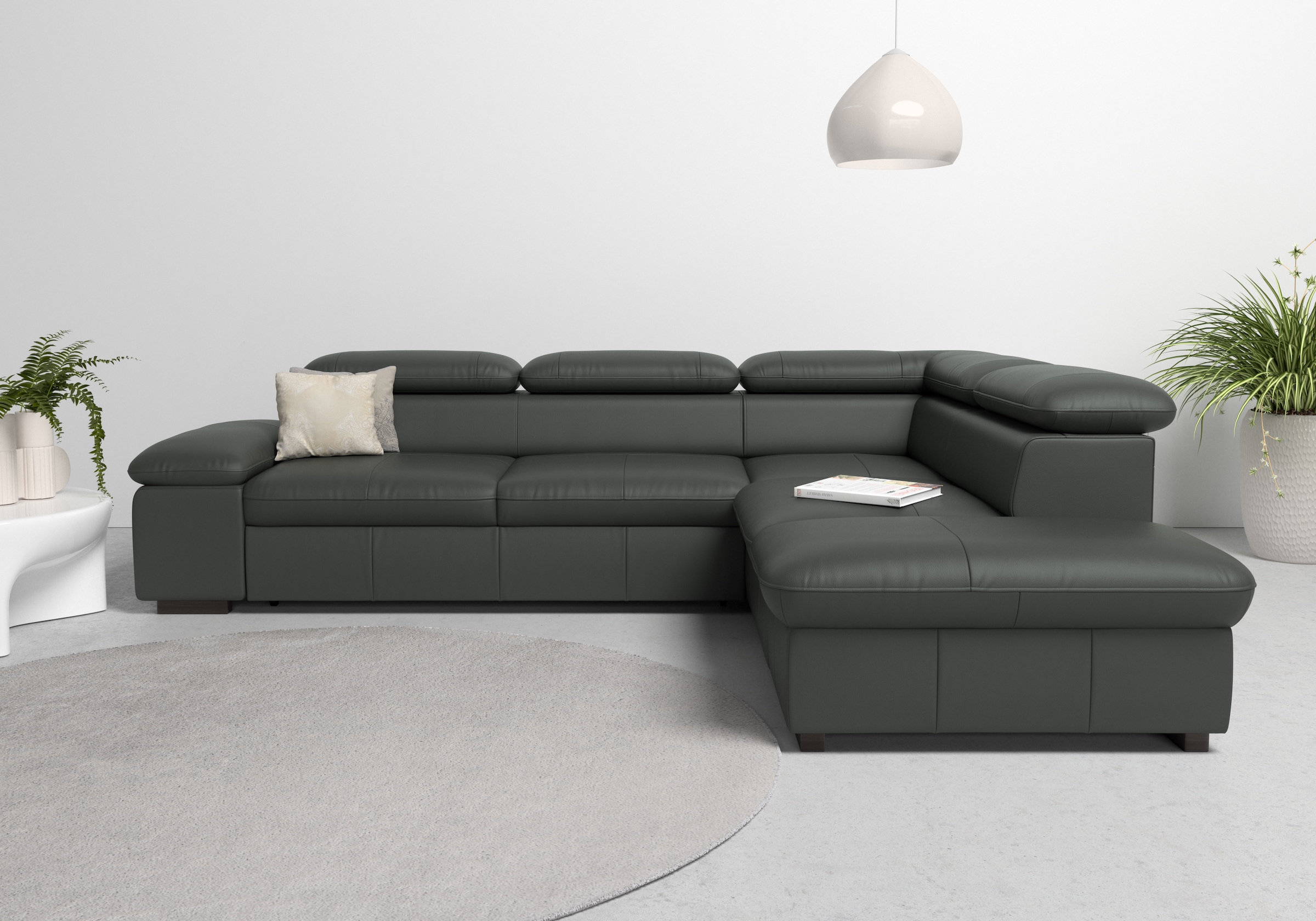 Home affaire Ecksofa »Alberto L-Form«, mit Kopfteilverstellung, wahlweise mit Bettfunktion