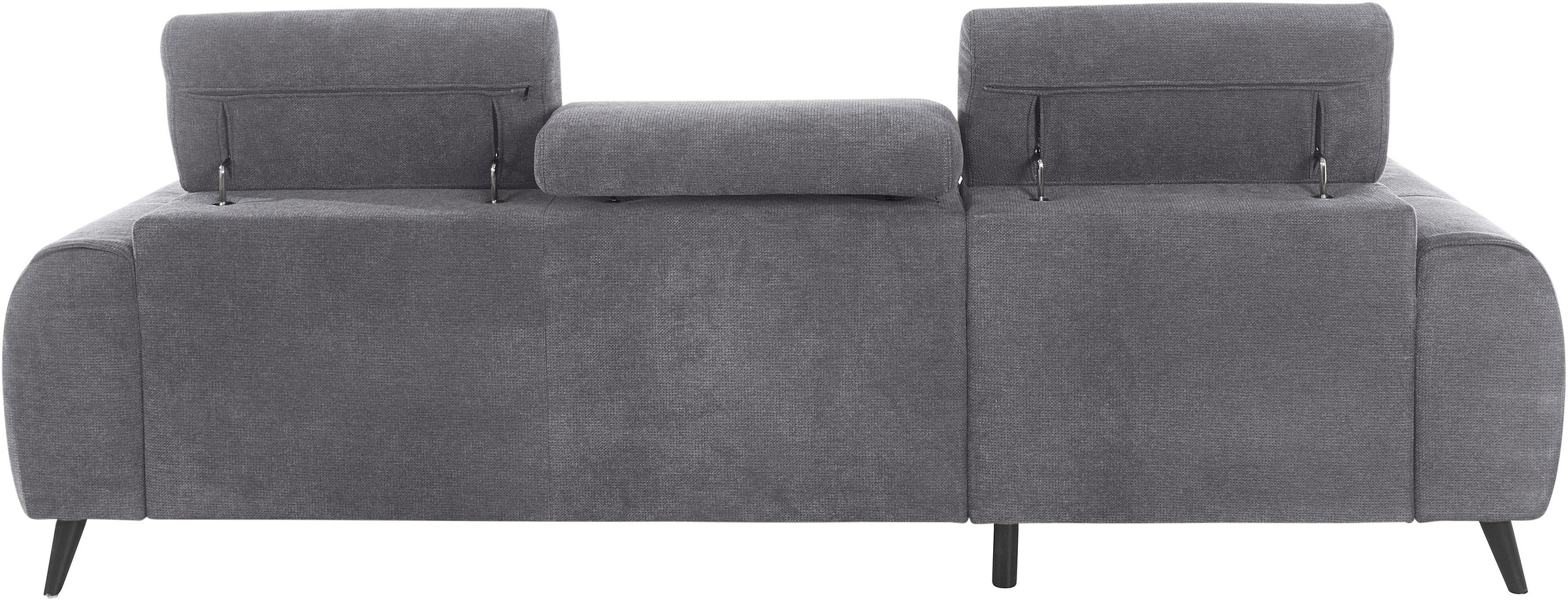 COTTA Ecksofa »Mia L-Form mit 3 Zierkissen«, wahlweise mit Bettfunktion, Bettkasten, Beleuchtung & Wireless-Charger