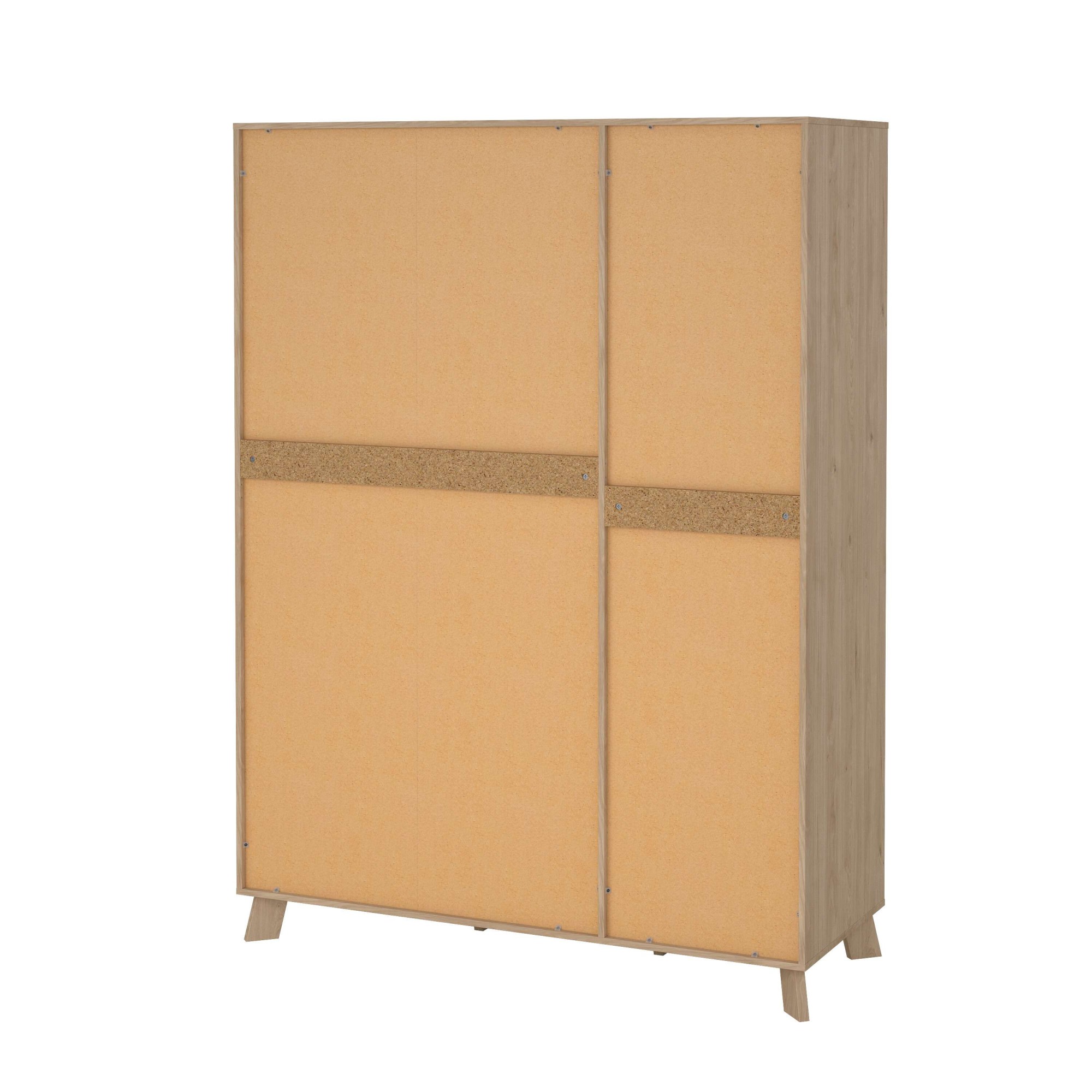 andas Kleiderschrank »Ikast Drehtürenschrank, Spiegeltür, Aufbewahrung, Schrank, Stauraum«, 1 Spiegeltür, 2 Türen, 3 Schubladen, Höhe 201 cm, Breite 147 cm
