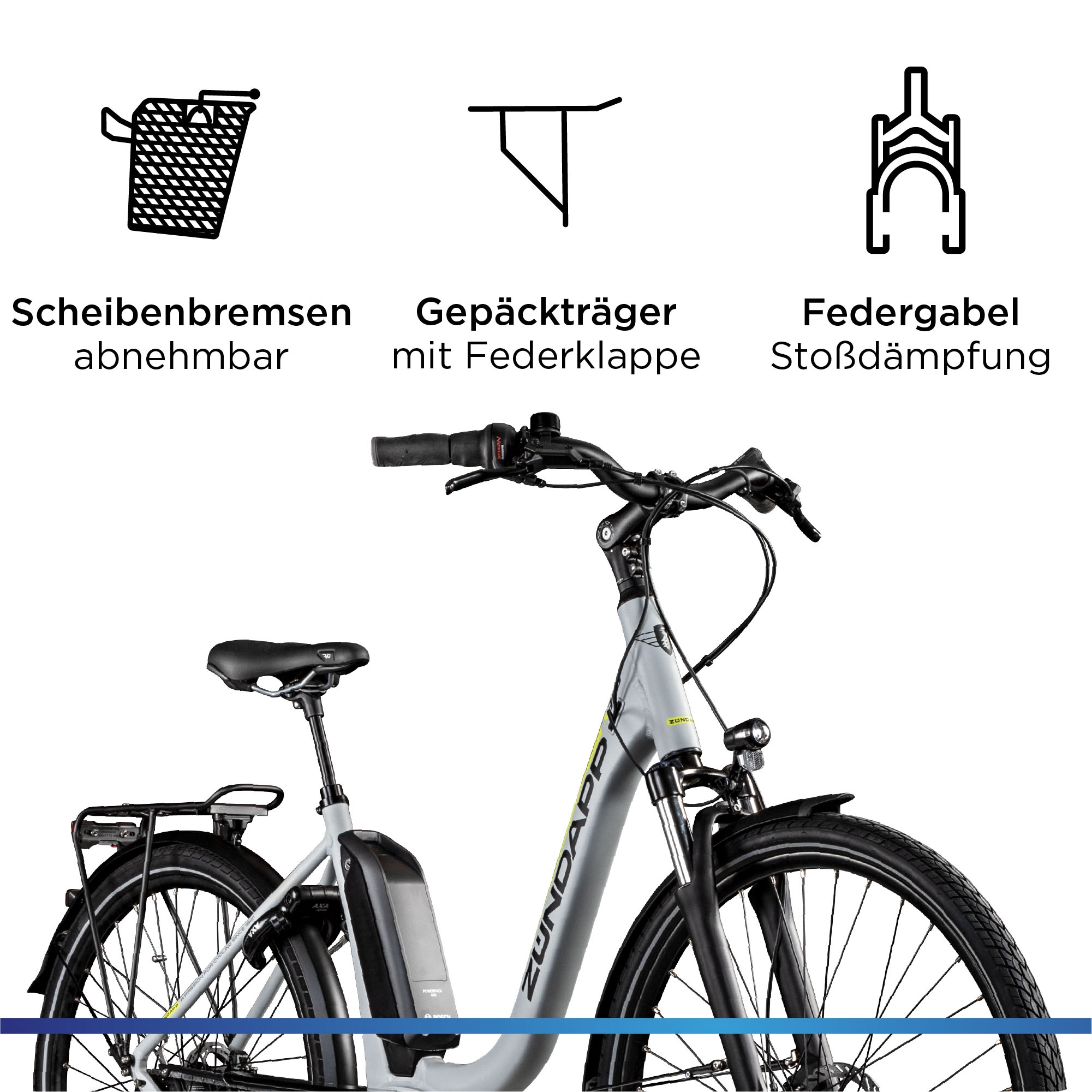 Zündapp E-Bike »X300«, 7 Gang, Shimano, Nexus, Mittelmotor 250 W, Pedelec, Elektrofahrrad für Damen u. Herren