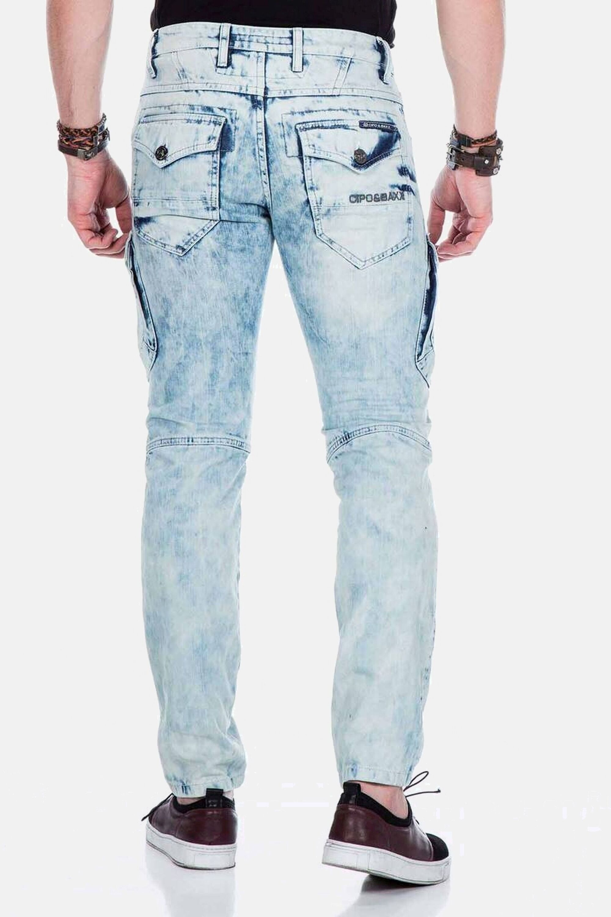 Cipo & Baxx Cargojeans "Jeans", mit Deko-Zippern in Regular Fit, CD-435 günstig online kaufen