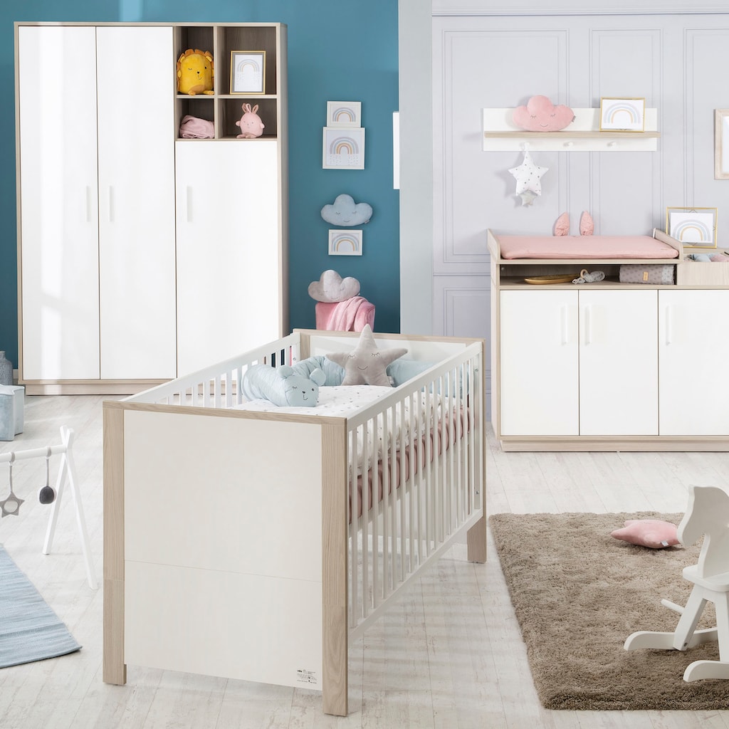 roba® Babyzimmer-Komplettset »Olaf«, (Set, 3 St., Kinderbett, Wickelkommode, Kleiderschrank)