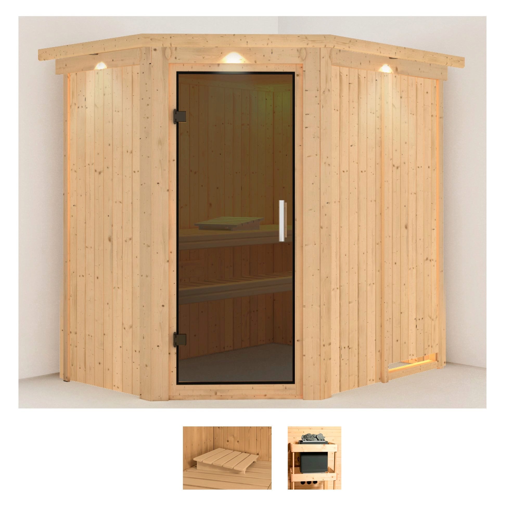 Karibu Sauna "Clara" Set, ohne Ofen