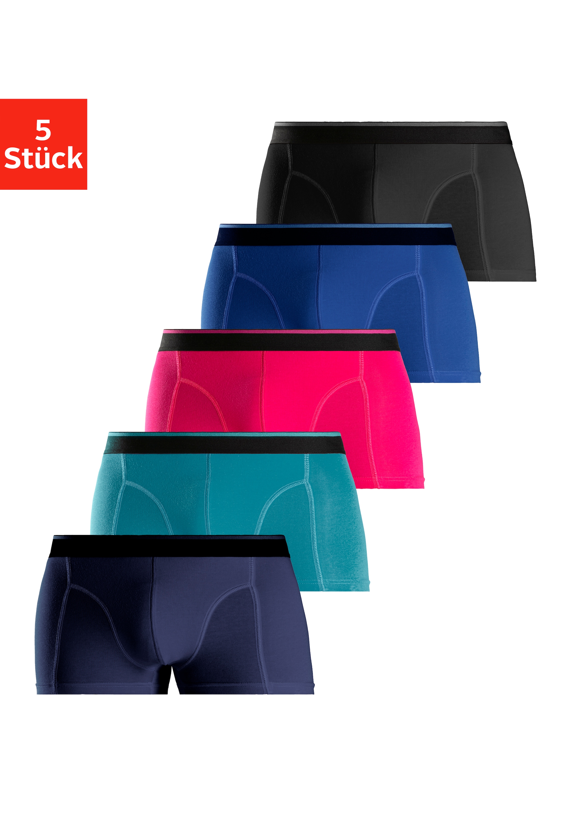 AUTHENTIC LE JOGGER Boxer »Boxershorts für Herren«, (Packung, 5 St.), aus Baumwollmix
