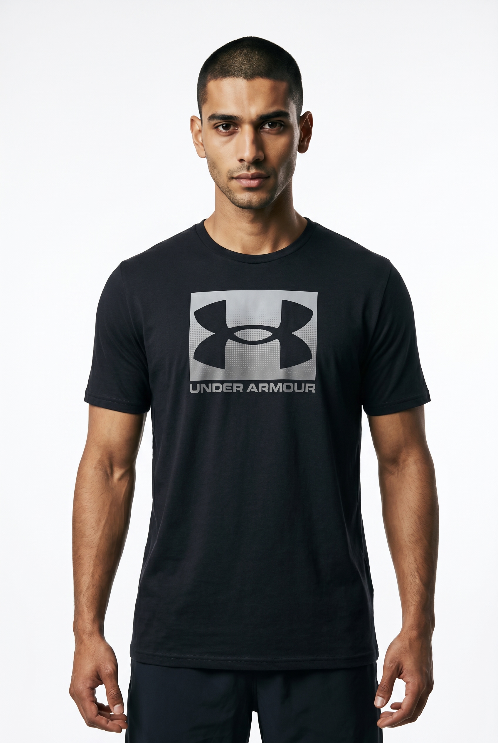 Under Armour T-Shirt "UA M BOXED SPORTS UPDATED SS" mit Rundhalsausschnitt, aus Baumwolle und Polyester, pflegeleicht