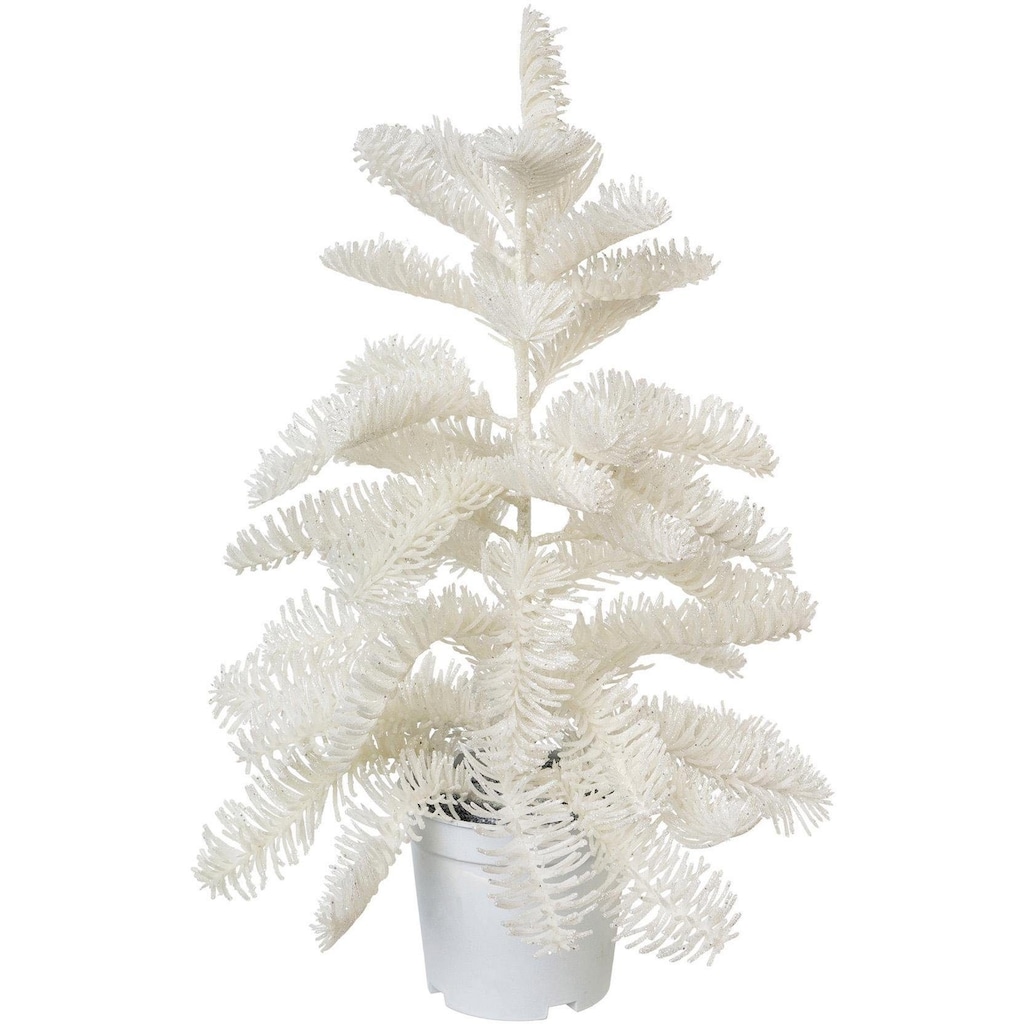 Creativ deco Künstlicher Weihnachtsbaum »Nobilistanne«, Edeltanne, im weißen Topf