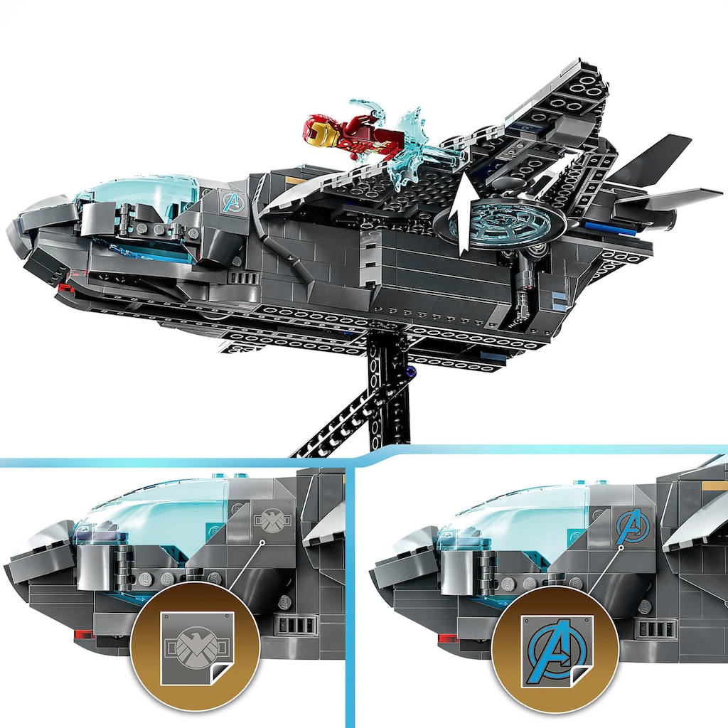 LEGO® Konstruktionsspielsteine »Der Quinjet der Avengers (76248), LEGO® Marvel«, (795 St.), Made in Europe