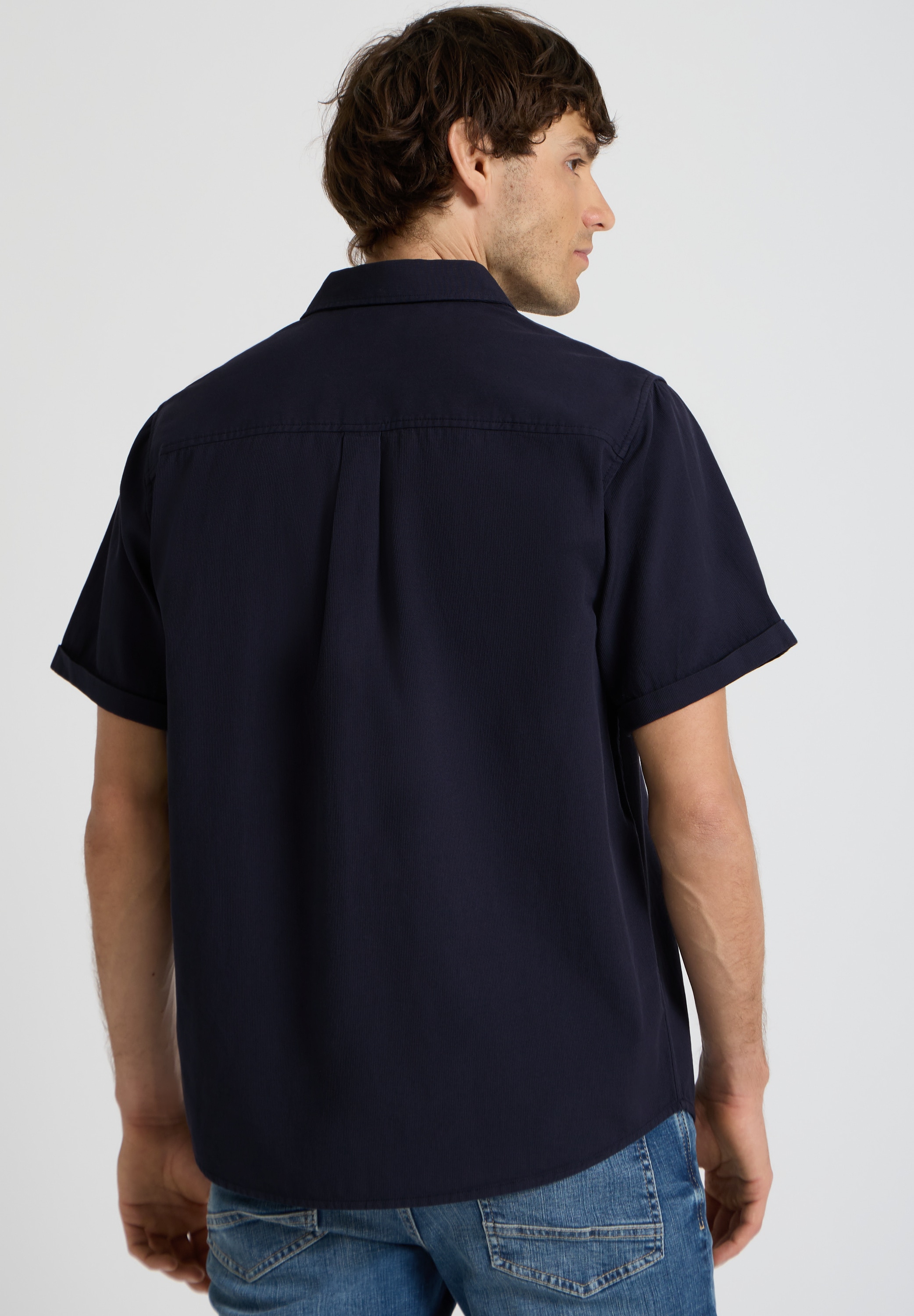 STREET ONE MEN Kurzarmhemd aus reiner Baumwolle