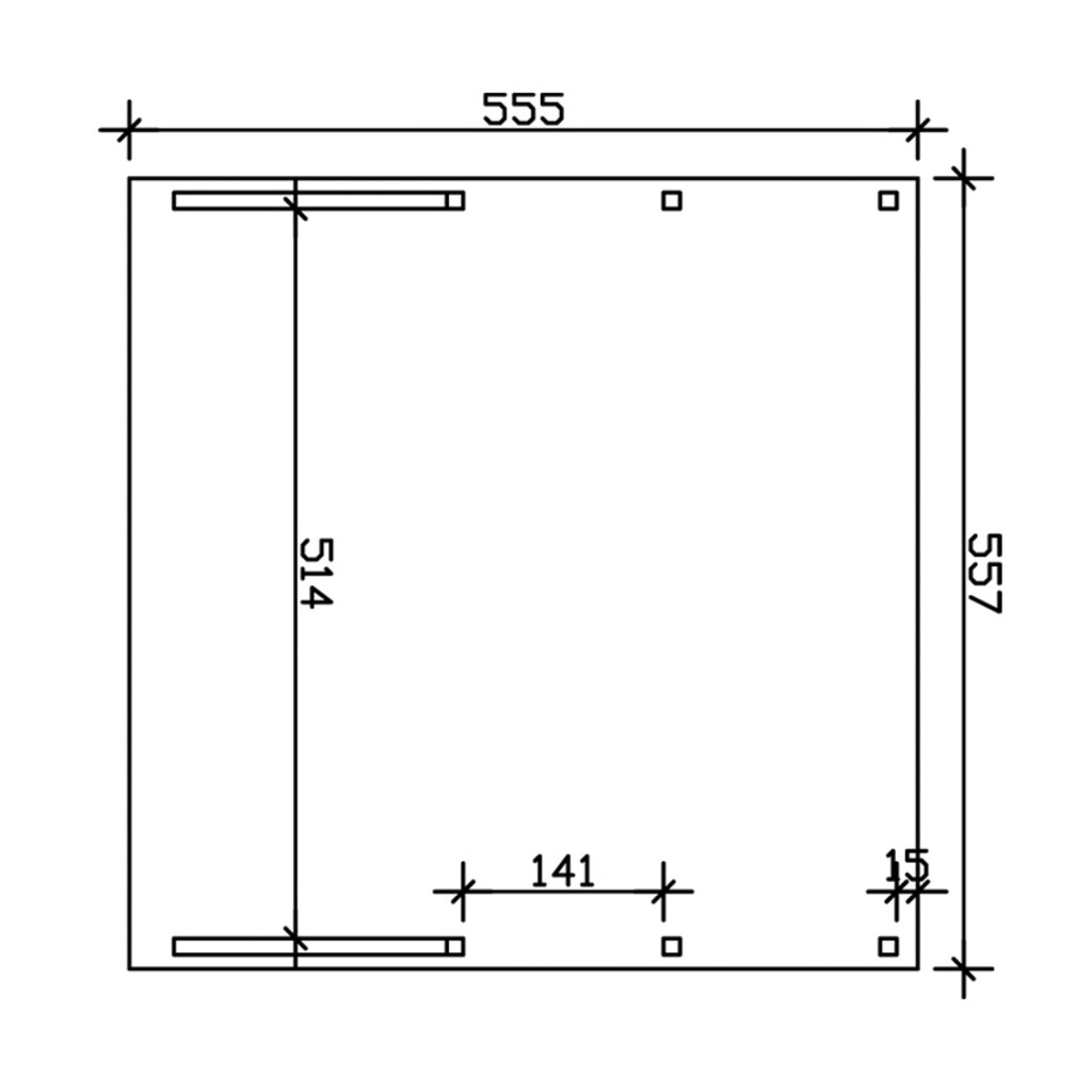 Skanholz Doppelcarport »Friesland 8«, Holz, 514 cm, braun