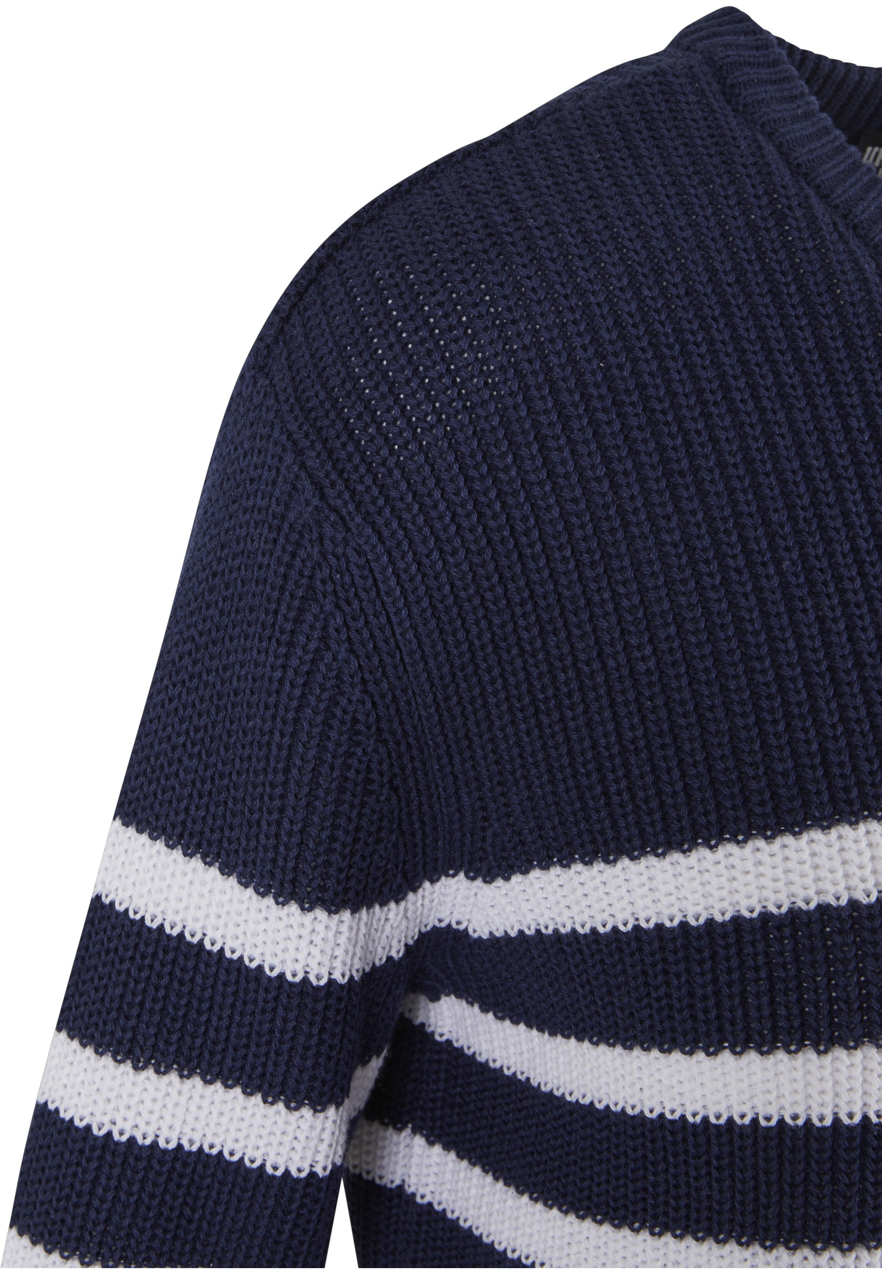 Thumbnail - URBAN CLASSICS Fleecepullover "Urban Classics Damen Ladies Rib Striped Sweater", 1 Stk.
