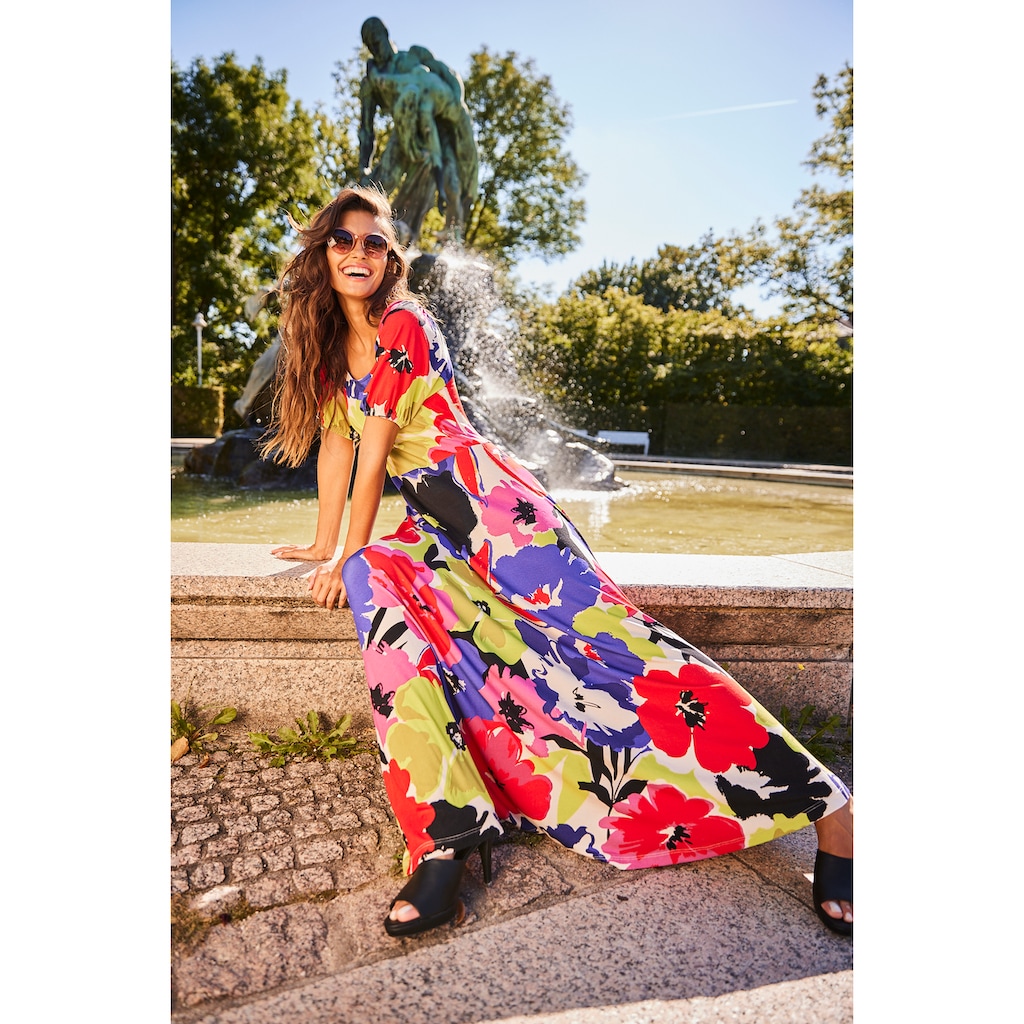 Aniston SELECTED Sommerkleid, mit plakativem Druck in Knallfarbe - NEUE KOLLEKTION