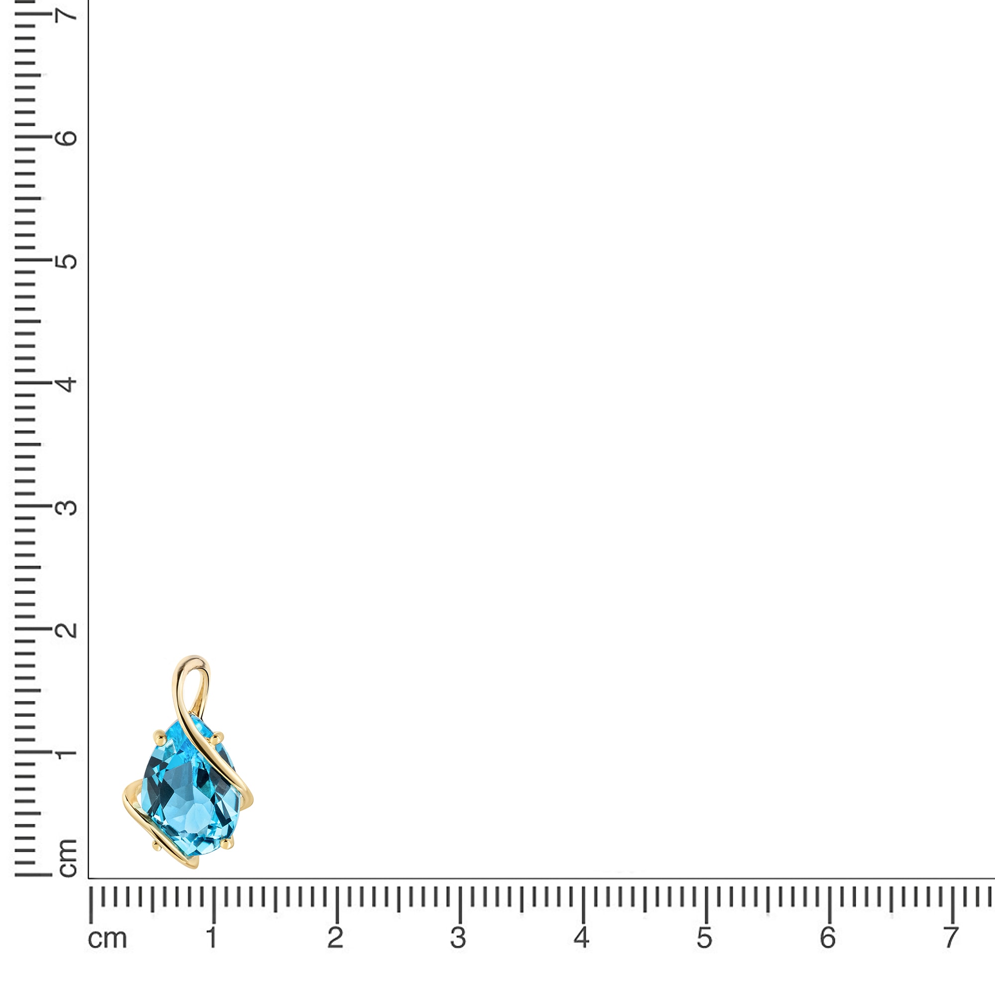 Fascination by Ellen K. Kettenanhänger »375/- Gelbgold glanz Blautopas«
