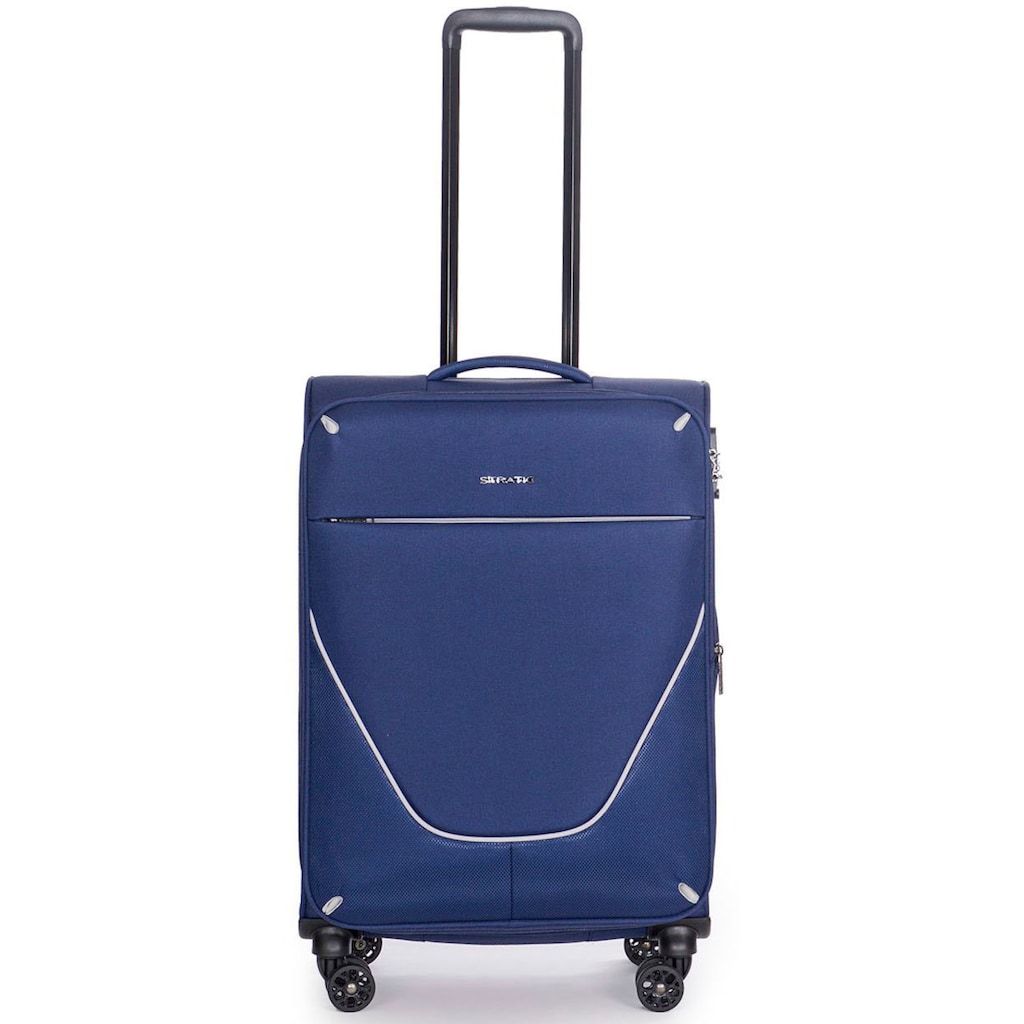 Stratic Weichgepäck-Trolley »Strong M, navy«, 4 Rollen, Reisekoffer Reisegepäck Aufgabegepäck TSA-Zahlenschloss