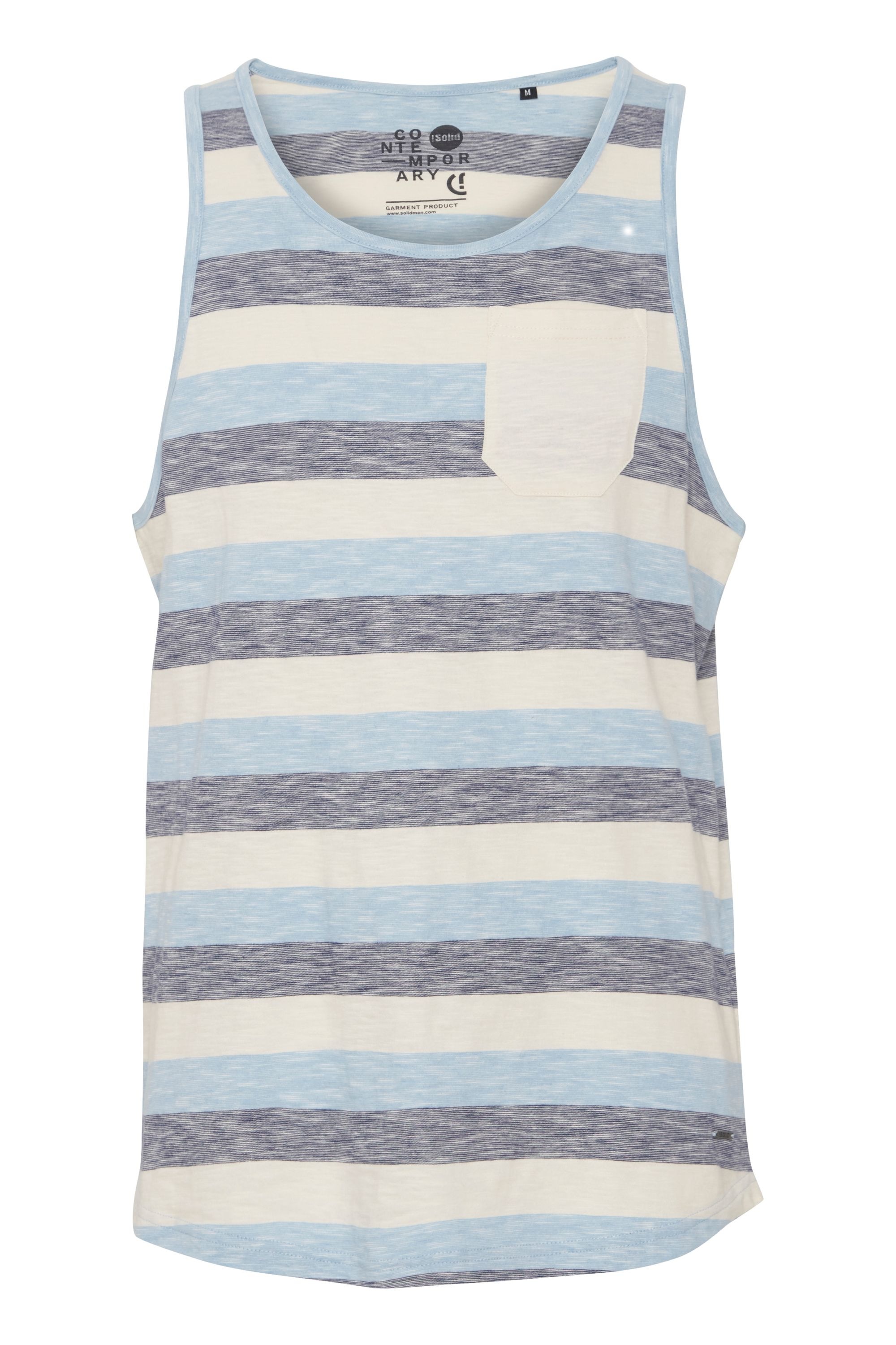 SOLID Herren Longtop "Tanktop SDWhicco", blau, Gr. XL, Obermaterial: 100% Baumwolle CO., Tops