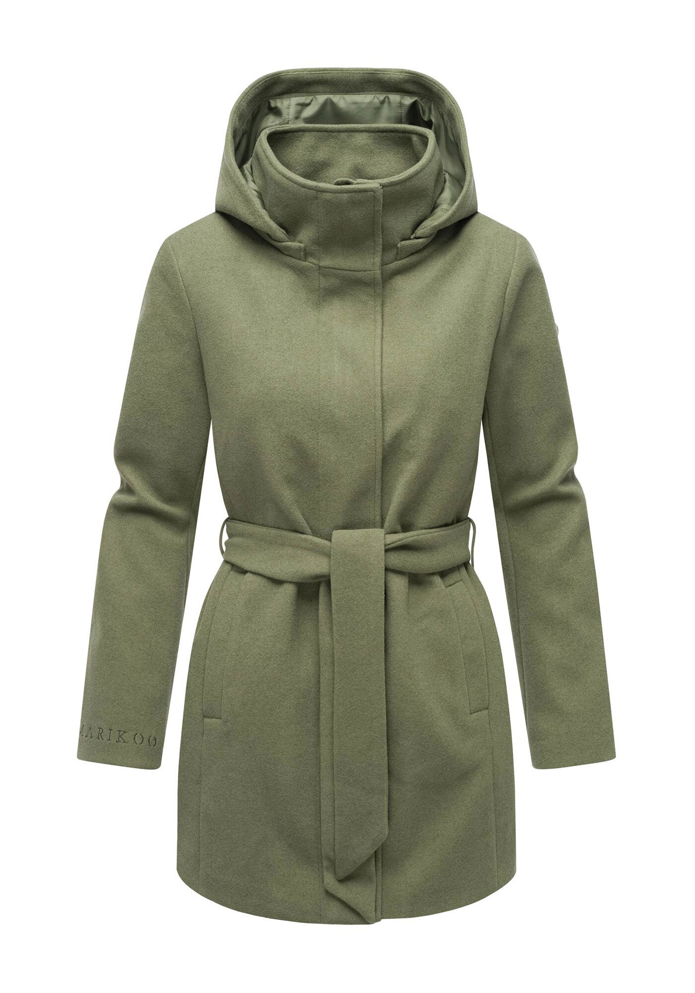 Marikoo Kurzmantel "Katalinaa" Eleganter Wickel Mantel mit Taillengürtel un günstig online kaufen