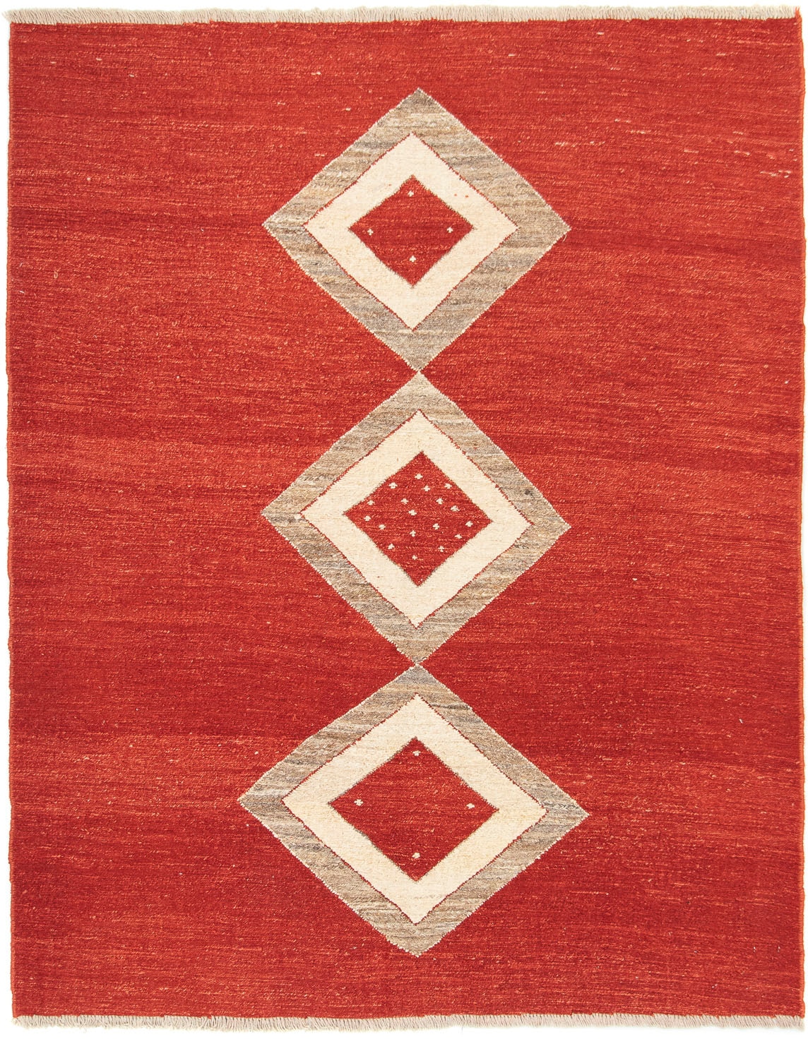 morgenland Wollteppich »Gabbeh Teppich handgeknüpft handgeknüpft rechteckig, | BAUR rot«