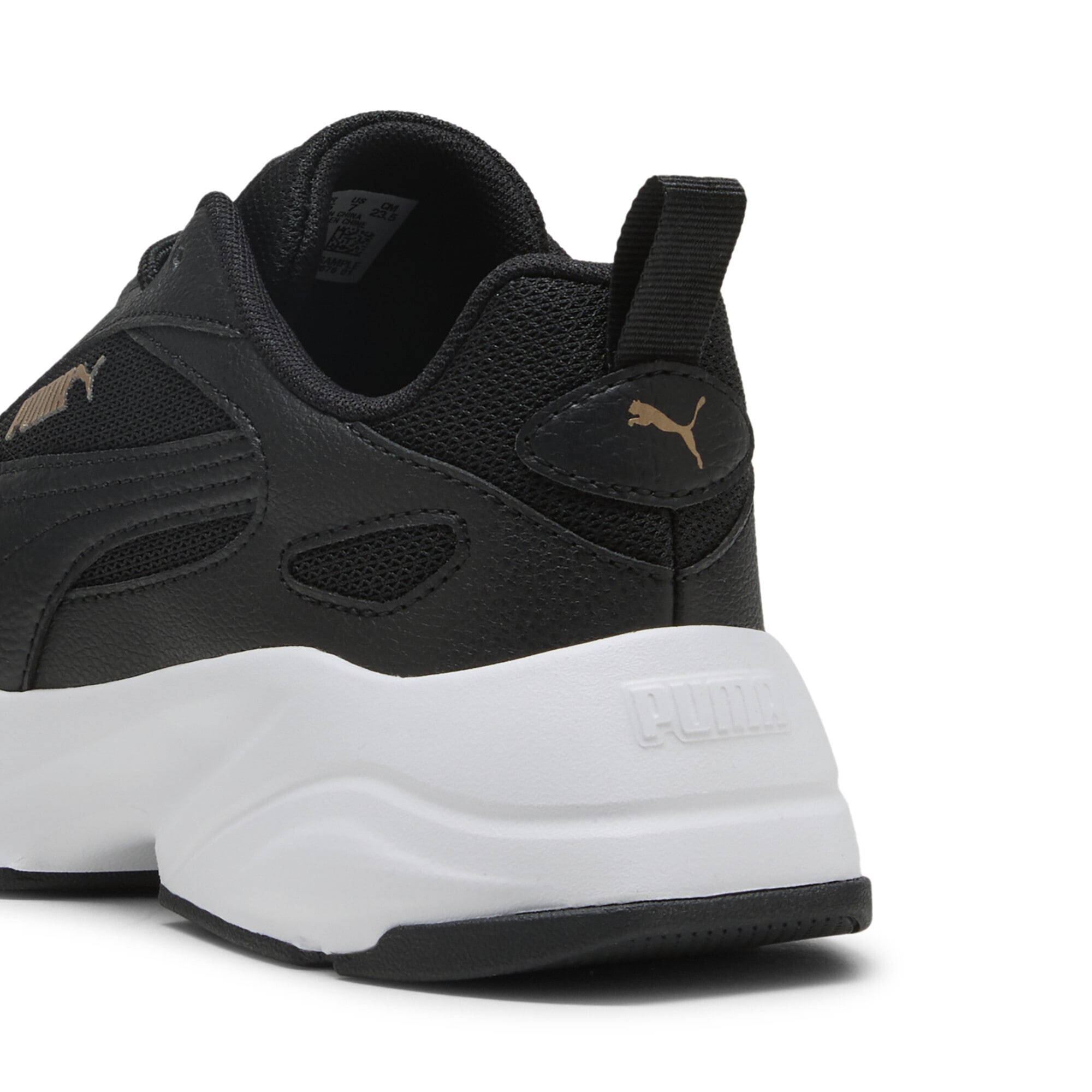 Puma Cassia 2.0 Sneakers Women's Black Gold White 36 4