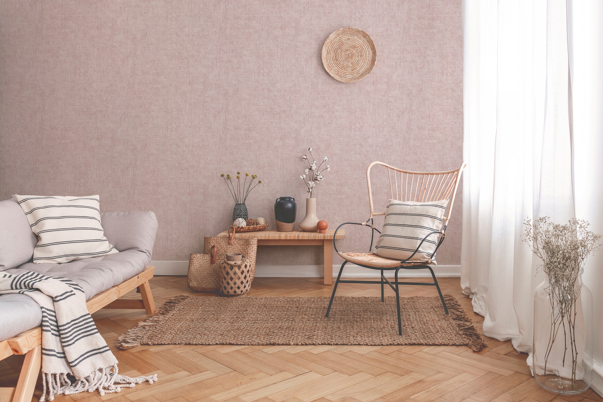 living walls Vliestapete »New Walls Cosy & Relax Uni«, uni-einfarbig-unifarben, Uni Tapete einfarbig Tapeten Wohnzimmer Schlafzimmer Küche Flur Design
