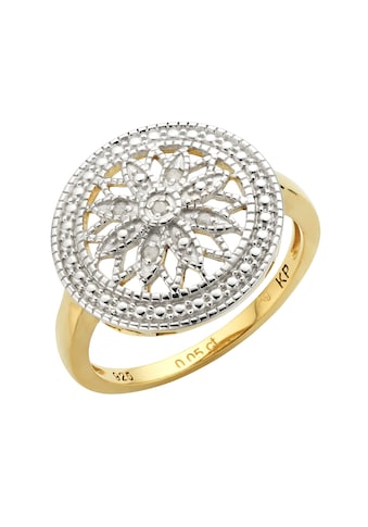 Fingerring »925 Silber vergoldet Diamant 0,05ct.«