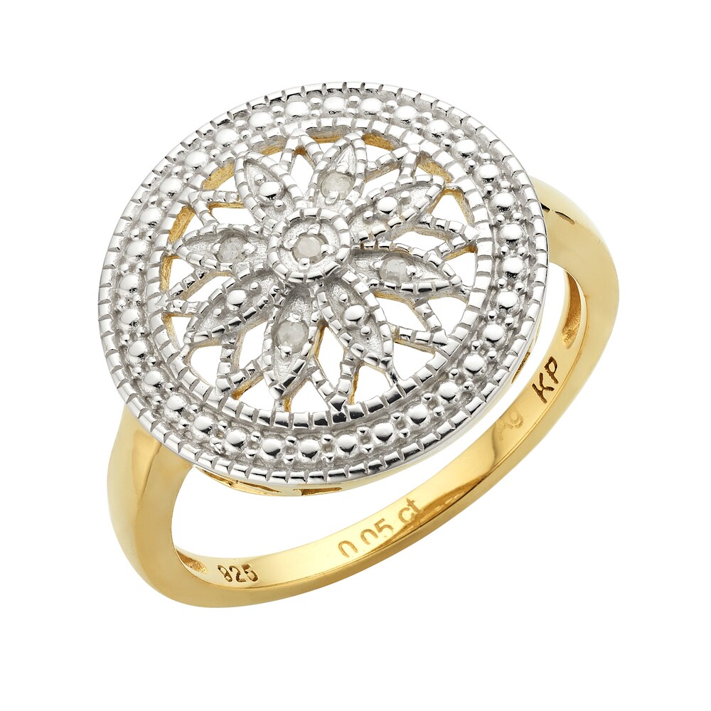 Fingerring »925 Silber vergoldet Diamant 0,05ct.«
