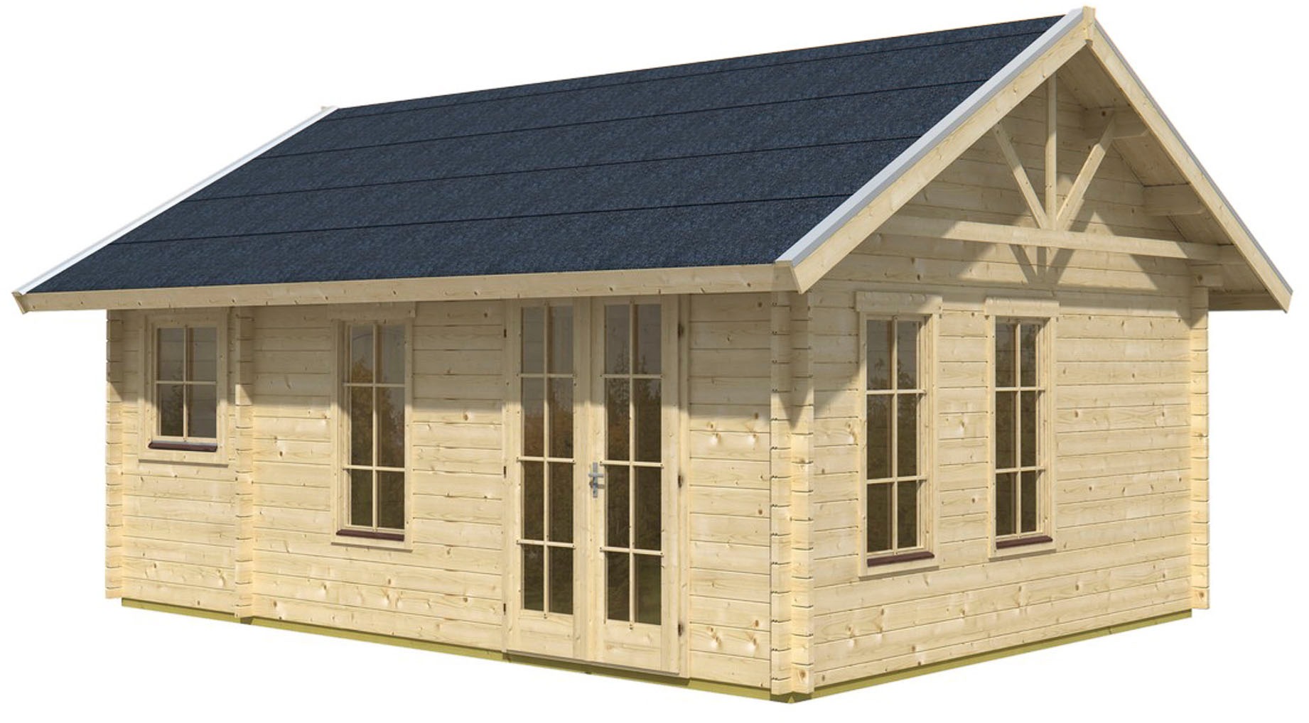 Skan Holz-Gartenhaus Bern 2 mit Dachlattung B x T 420 cm x 560 cm günstig online kaufen