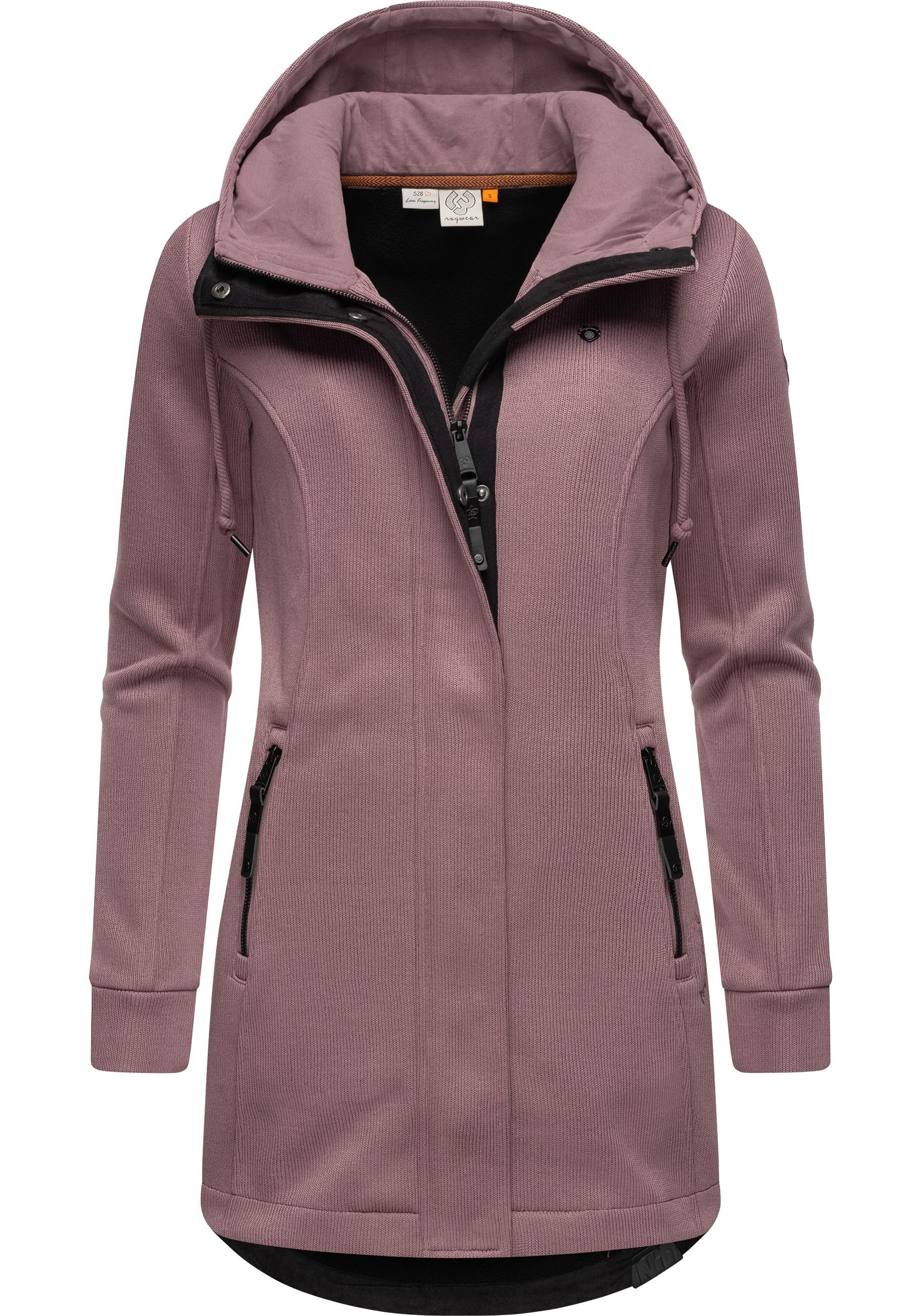 Ragwear Kapuzensweatjacke »Letti Bonded«, Sportliche Kapuzenjacke in Feinstrick-Optik