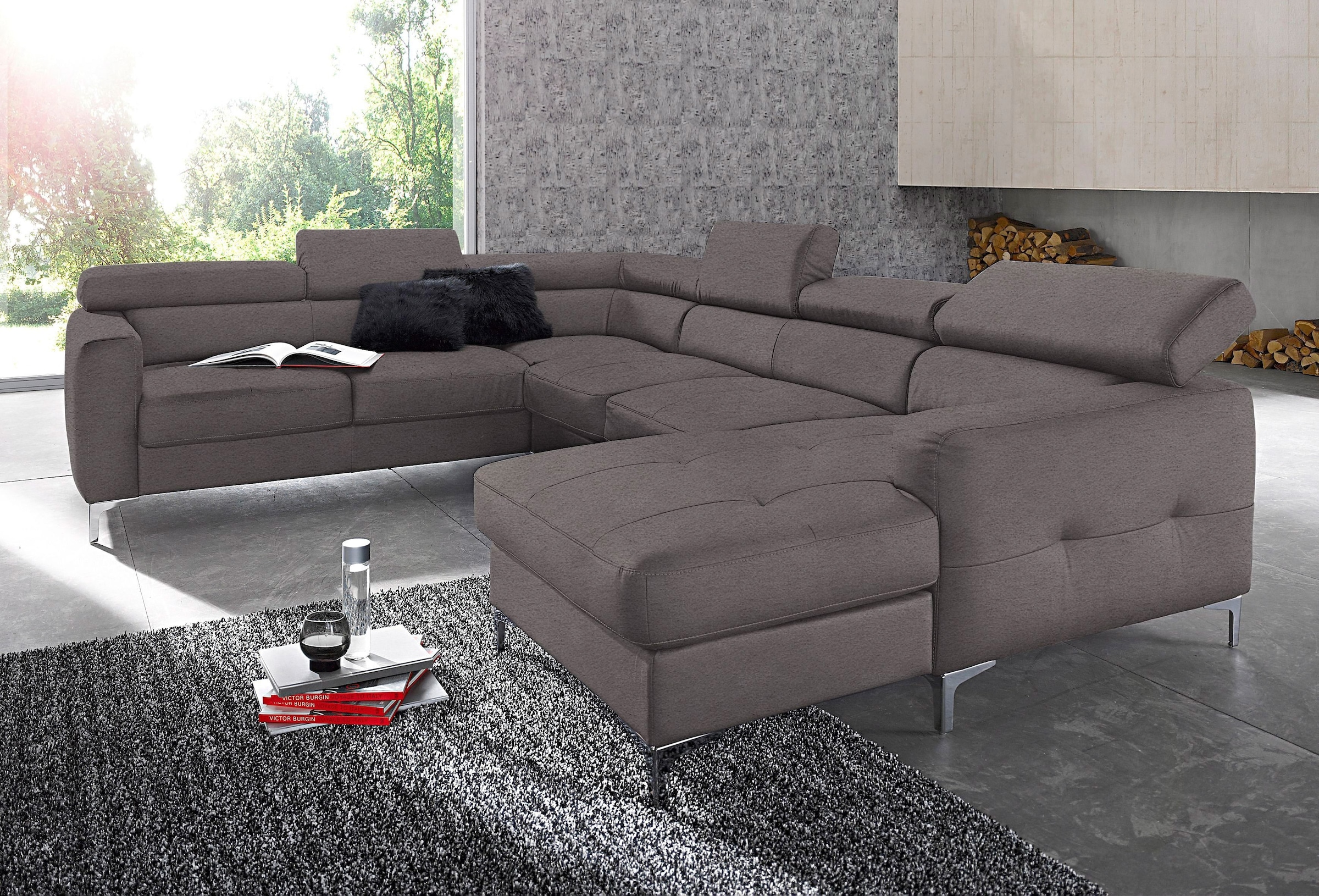 COTTA Polstergarnitur "Sammy U-Form", (Set, Tiefe der Recamiere 169 cm), Se günstig online kaufen