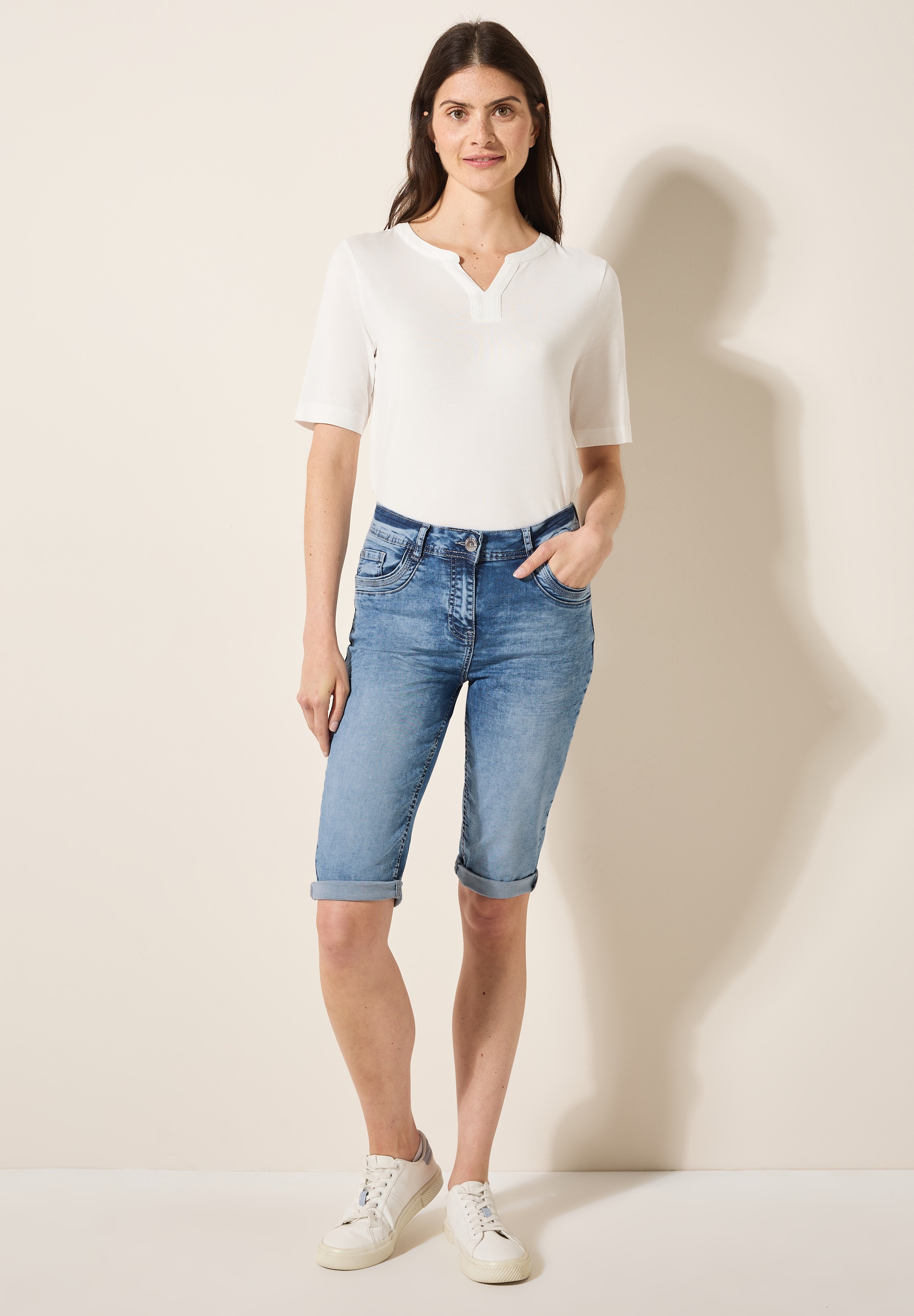 Thumbnail - Cecil Slim-fit-Jeans softer Materialmix