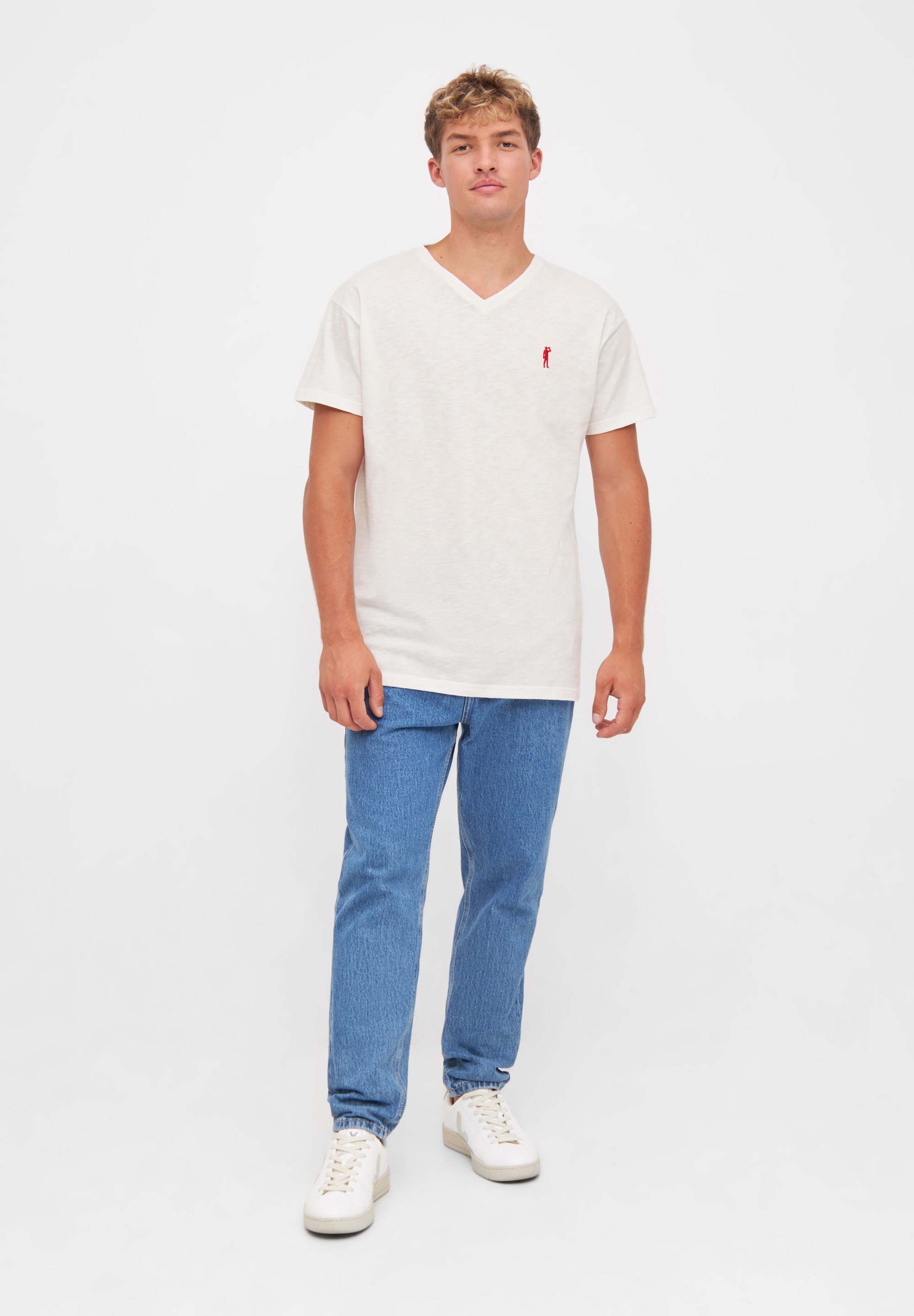 Derbe Print-Shirt »Basic Kippes« Made in Portugal, Flamé Qualität