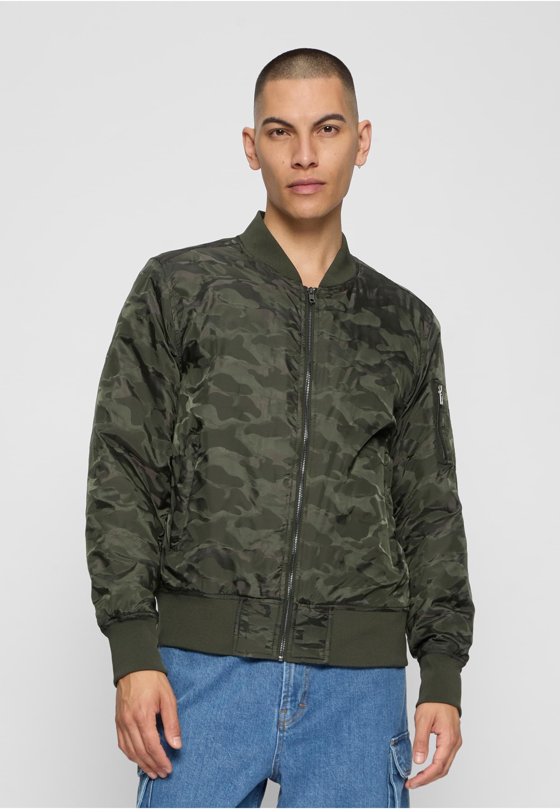 URBAN CLASSICS Bomberjacke »Urban Classics Herren Tonal Camo Bomber Jacket«, (1 St.), ohne Kapuze