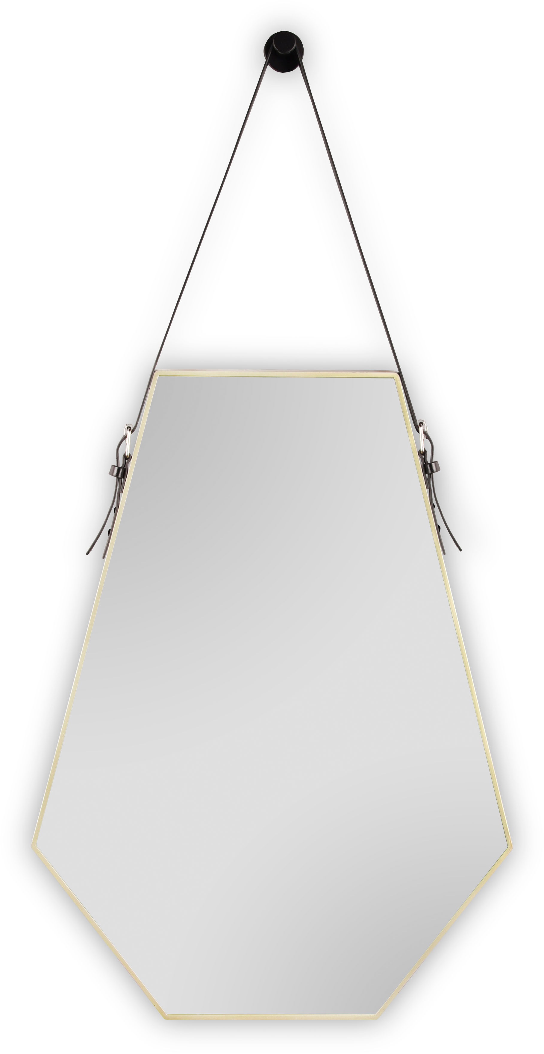 Thumbnail - MIRRORS AND MORE Dekospiegel "Emmi" sechseckige Form, dekoratives Lederband