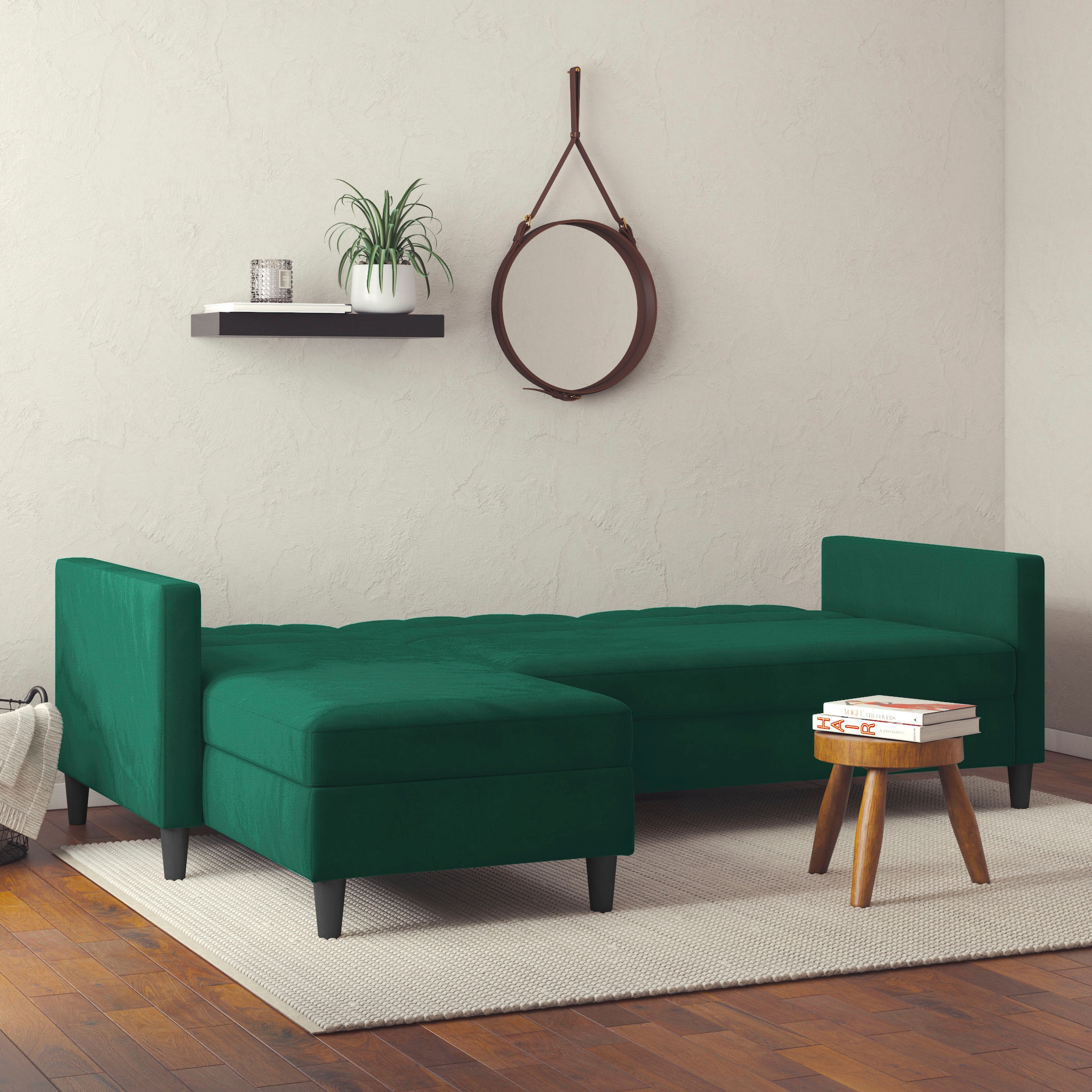 Dorel Home Ecksofa »Hartford II«, mit Bettfunktion und Stauraum, Recamiere beidseitig montierbar