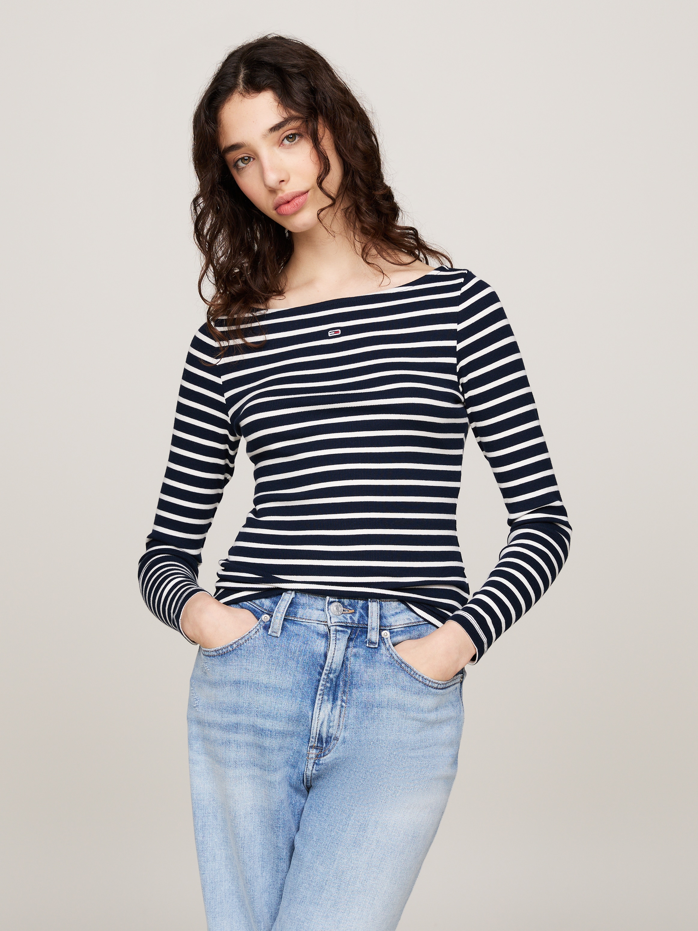 Tommy Jeans Langarmshirt "TJW BRETON STRIPE LS", im Streifendesign günstig online kaufen