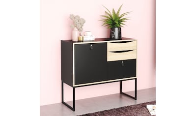 Sideboard »Stubbe«, mit Tür und 3 Schubladen, Ledergriffe für die Tür, Breite 98,7 cm