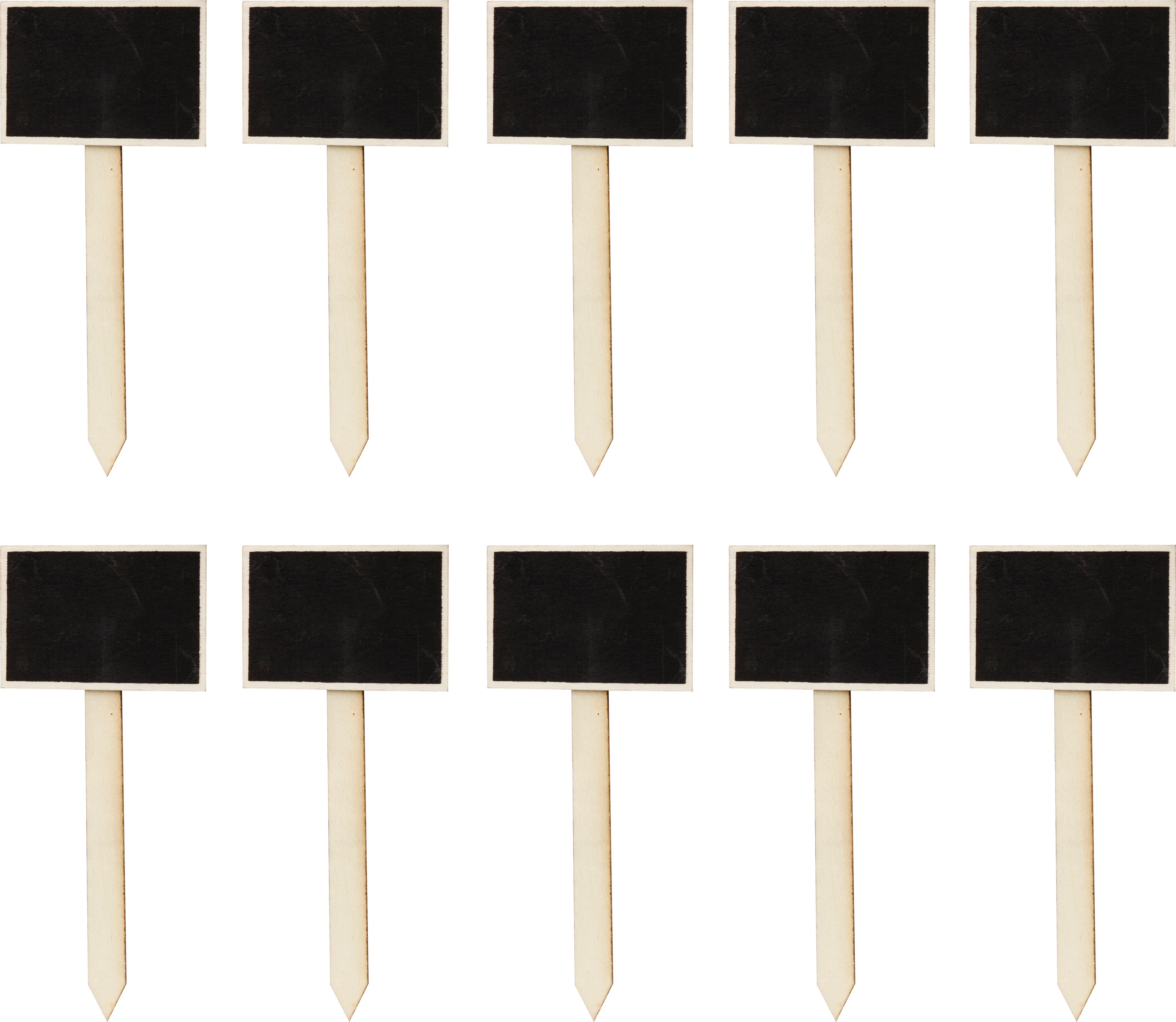 Windhager Gartenstecker "inklusive Kreidetafel, Pflanzenschilder 10 Stk." Stecketiketten für Gemüse oder Kräutergarten, 7,5 x 17,5 cm, Holz
