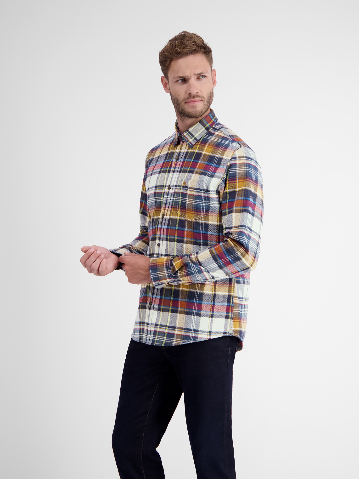 | Twillqualität« ▷ »LERROS LERROS Langarmhemd in kerniger Flannelhemd bestellen BAUR