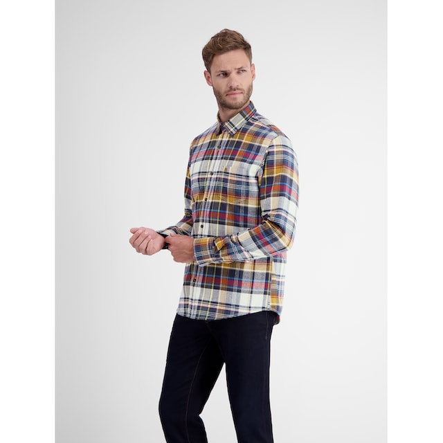 »LERROS LERROS Langarmhemd in | bestellen Twillqualität« kerniger ▷ BAUR Flannelhemd