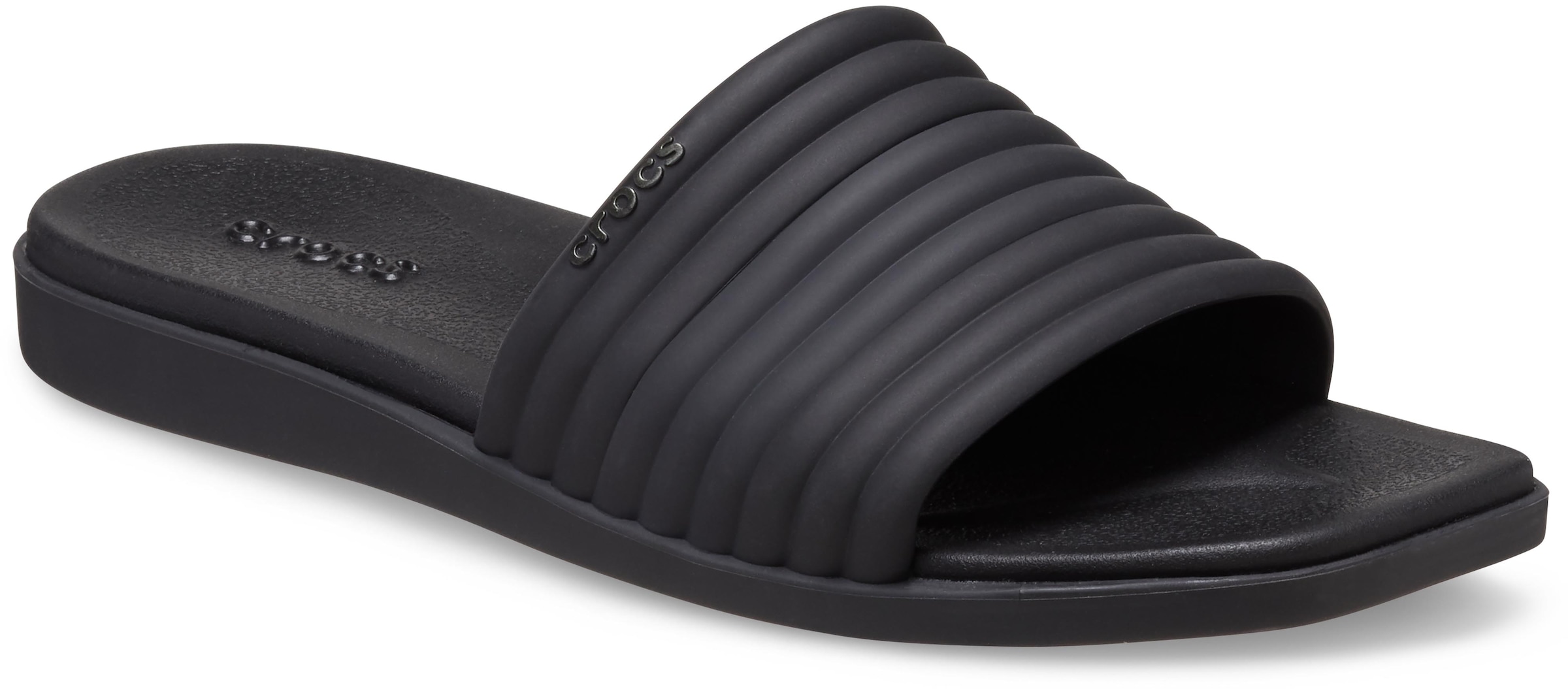 Crocs Pantolette "Miami Slide", Badeschuh, Schlappen mit kleinem Keilabsatz