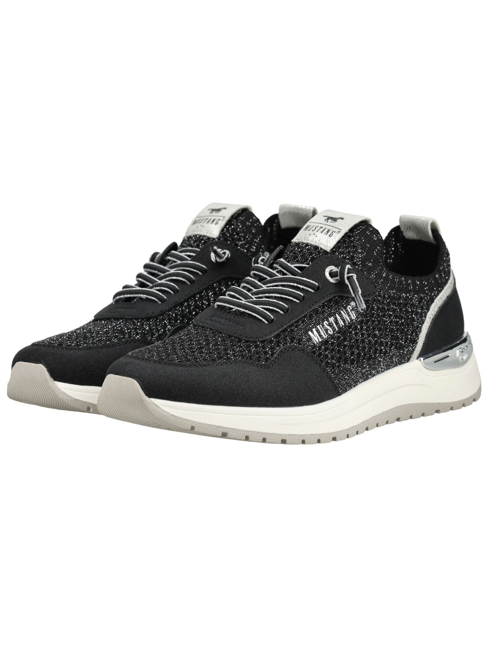 Mustang Shoes Sneaker Men Black/Silver Size 37 3