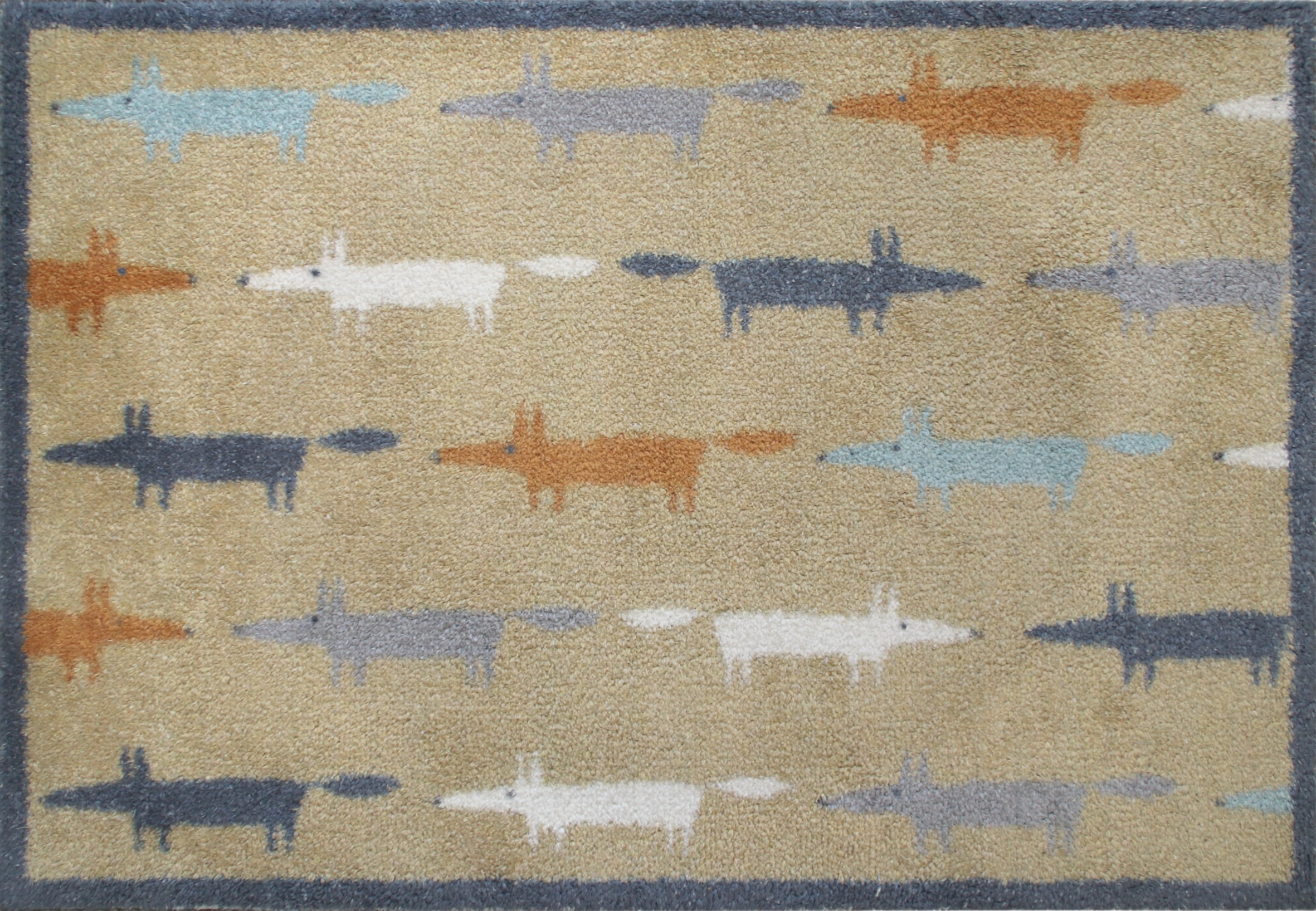 Turtle Mat Fußmatte "Running Mr Fox Multi" rechteckig 9 mm Höhe günstig online kaufen