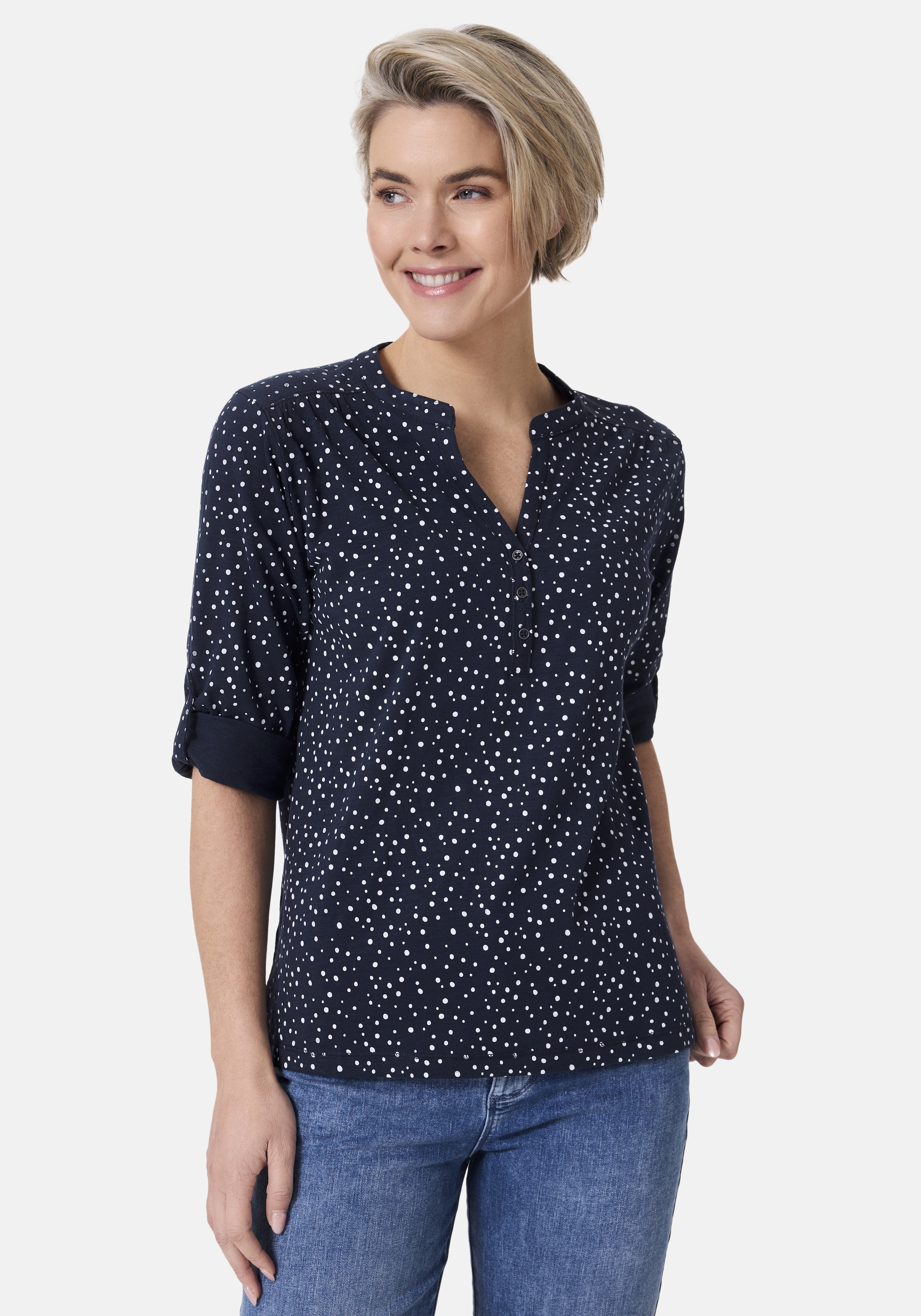 STOOKER WOMEN 3/4-Arm-Shirt "MARIE Print Shirt Bluse 3/4-Arm", Regular Fit günstig online kaufen