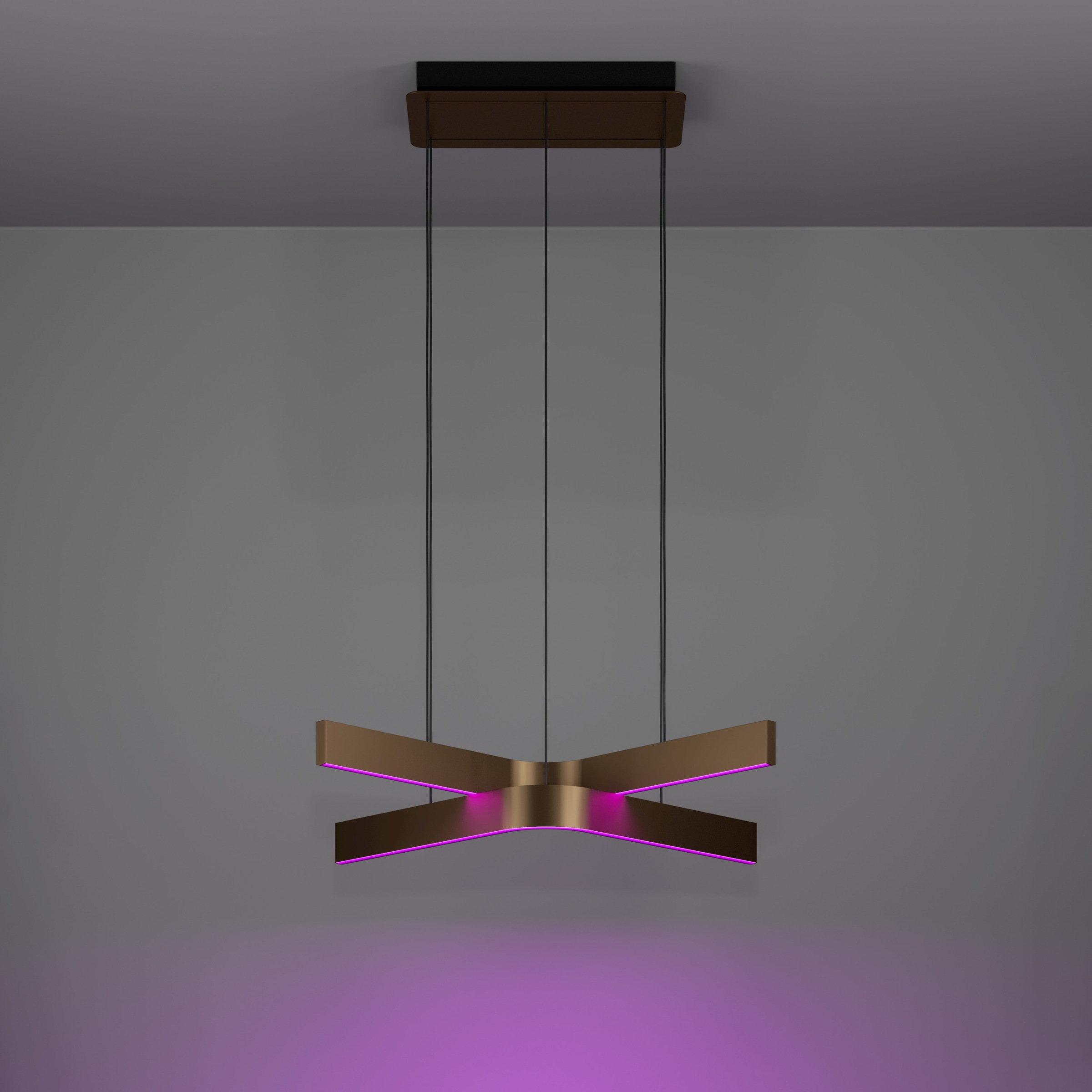 EGLO Hängeleuchte »FOLCINO-Z Pendellampe - Alu, Stahl - LED - 2X18W - IP20« LED-Modul 1 Stk. Kaltweiß | Neutralweiß | RGB | Warmweiß Hängelampe, Deckenlampe, Wohnzimmer, Esszimmer, L64 x B43,5 x H110 cm