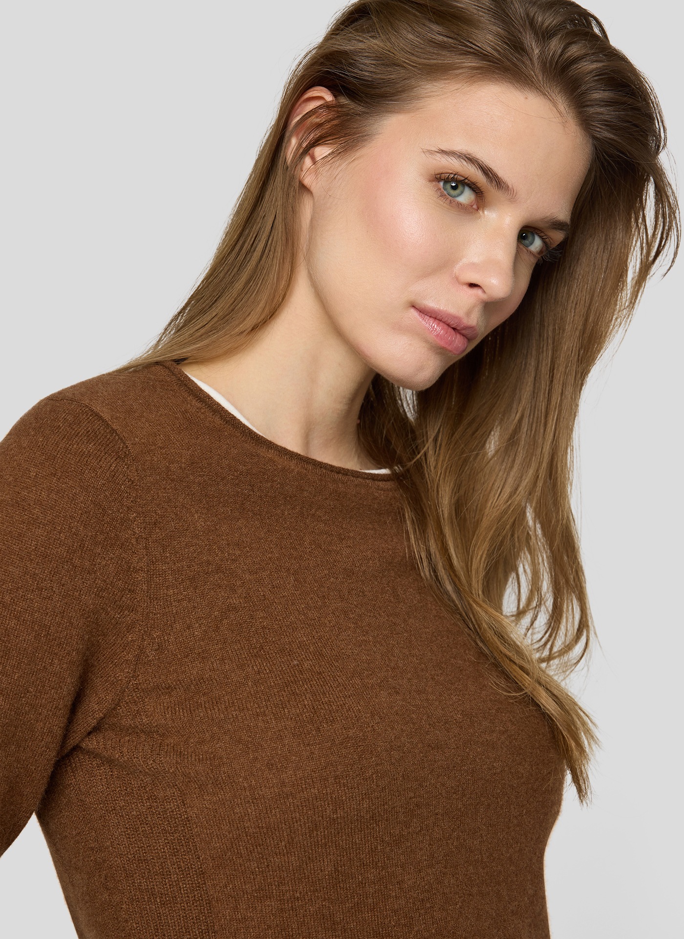Strickpullover RABE "Pullover", Damen, Gr. 36, braun, 100%Kaschmir, unifarben, gerade, gerader Abschluss, Pullover Strickpullover 3