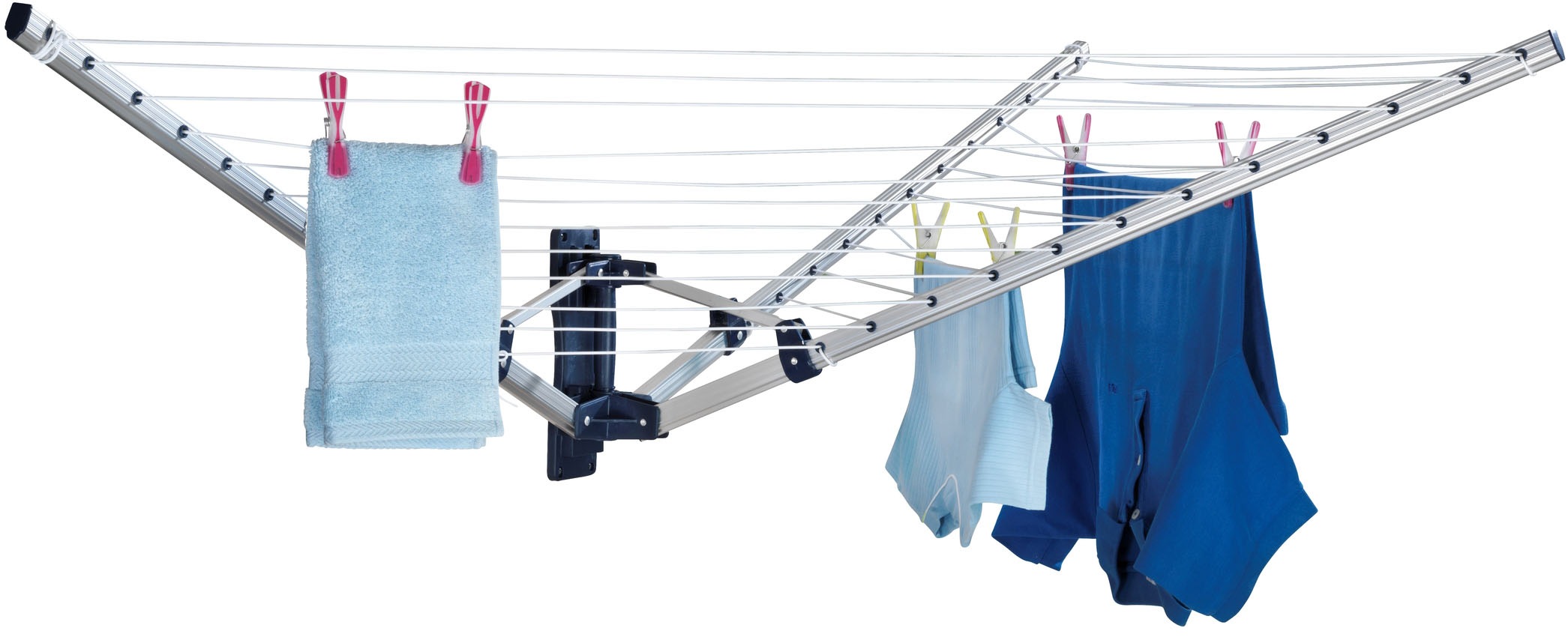 WENKO Wandwäschetrockner "Modell Alu" Wand-Wäschespinne für draußen und dri günstig online kaufen