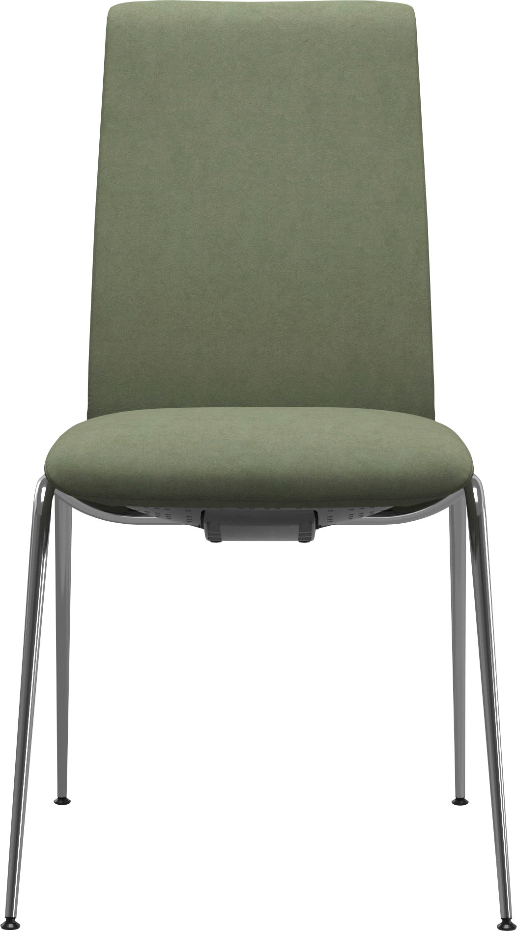 Polsterstuhl STRESSLESS "Laurel", grün (grün dinamica, chrom glänzend), B:57cm H:92cm T:59cm, Microfaser DINAMICA (88% Polyester, 12% Polyurethan), Stühle, Polsterstuhl, Low Back, Größe M, mit Beinen aus Stahl in Chrom glänzend