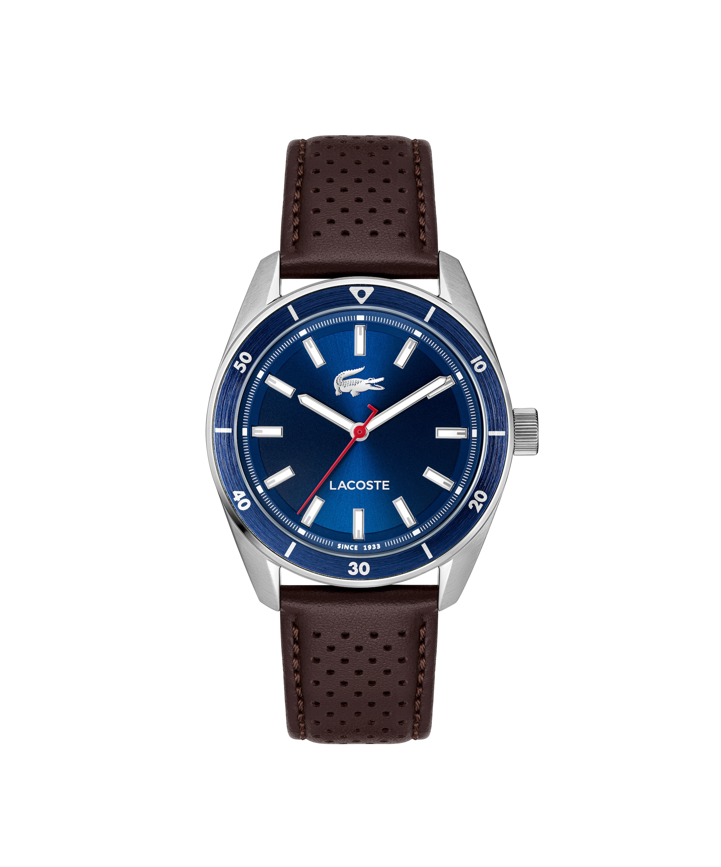 Lacoste Quarzuhr »BOSTON« Armbanduhr, Herrenuhr, Lederarmband, analog